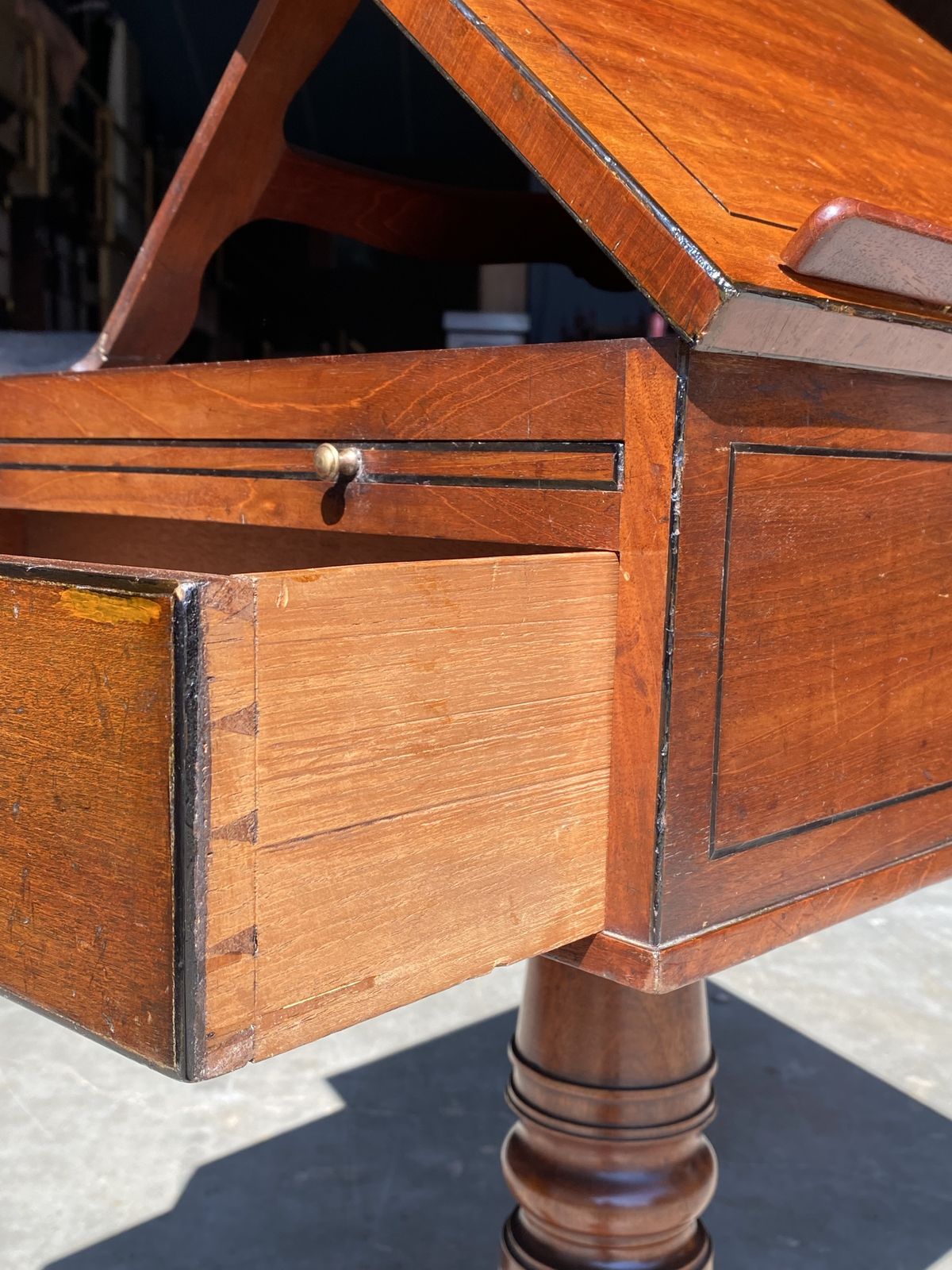 19th Century George III Period Mahogany Reading Table photo furniture