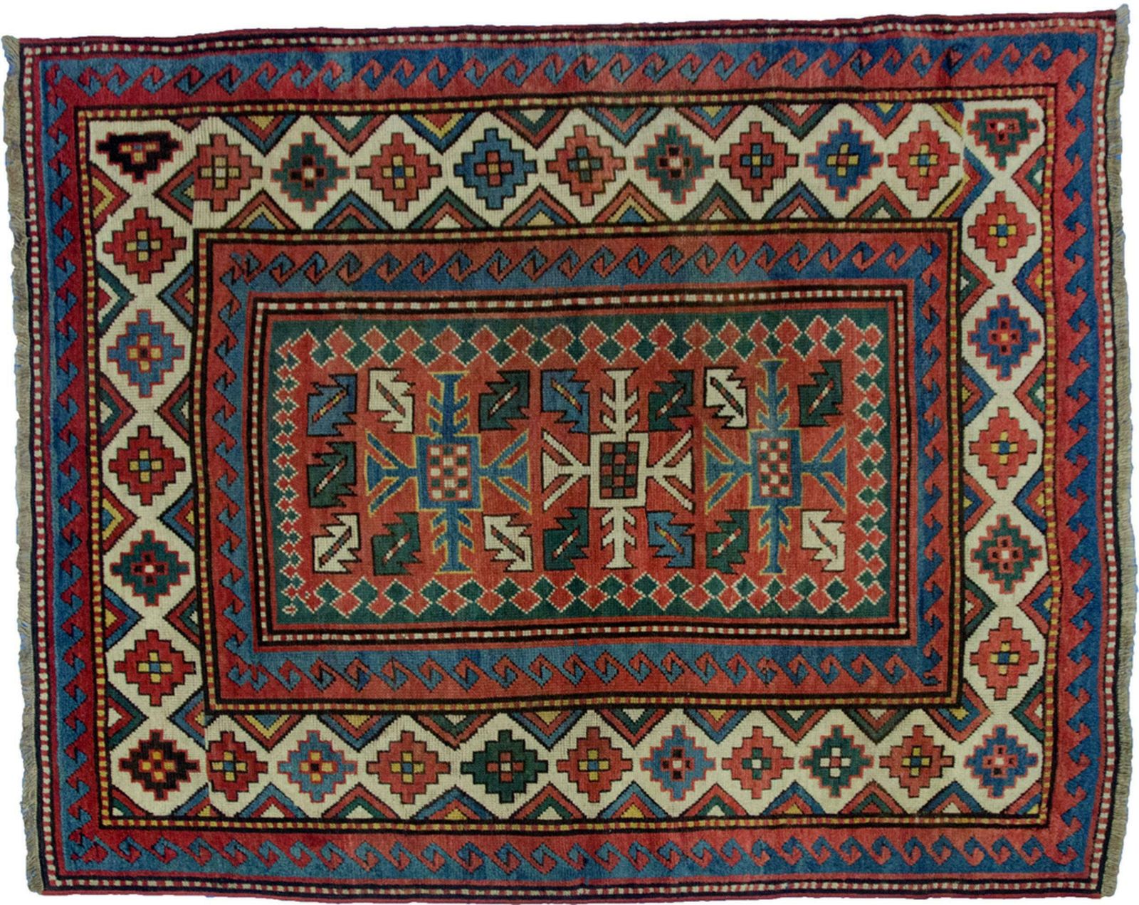 Antique Kazak Rug, South Caucasus, Late 19th Century photo furniture