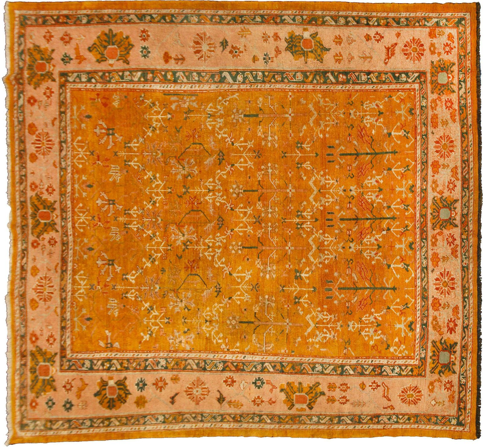 Antique Ushak Carpet, West Anatolia, Late 19th Century photo furniture