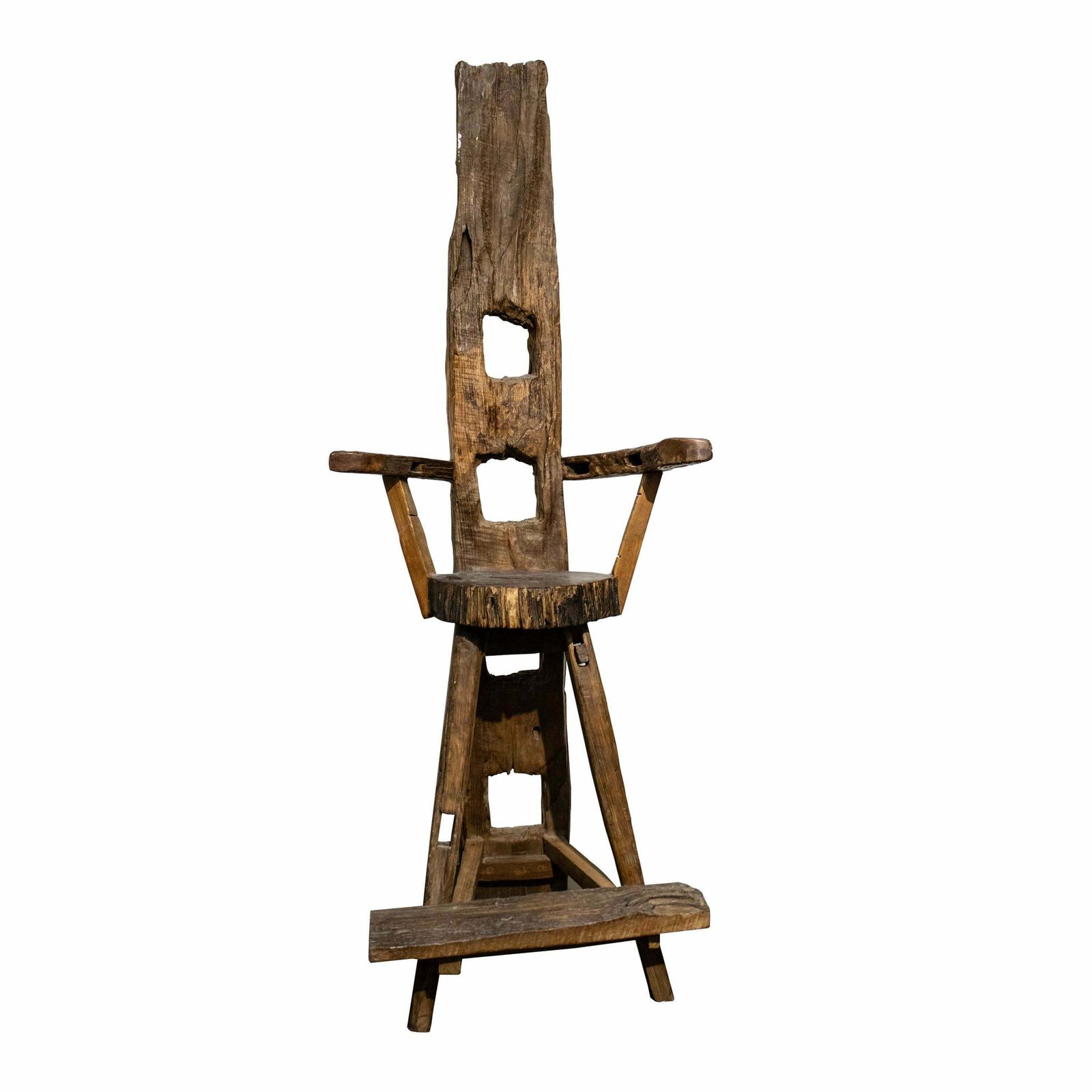Handcrafted Sculptural Wooden Throne, Germany, 1920 photo furniture