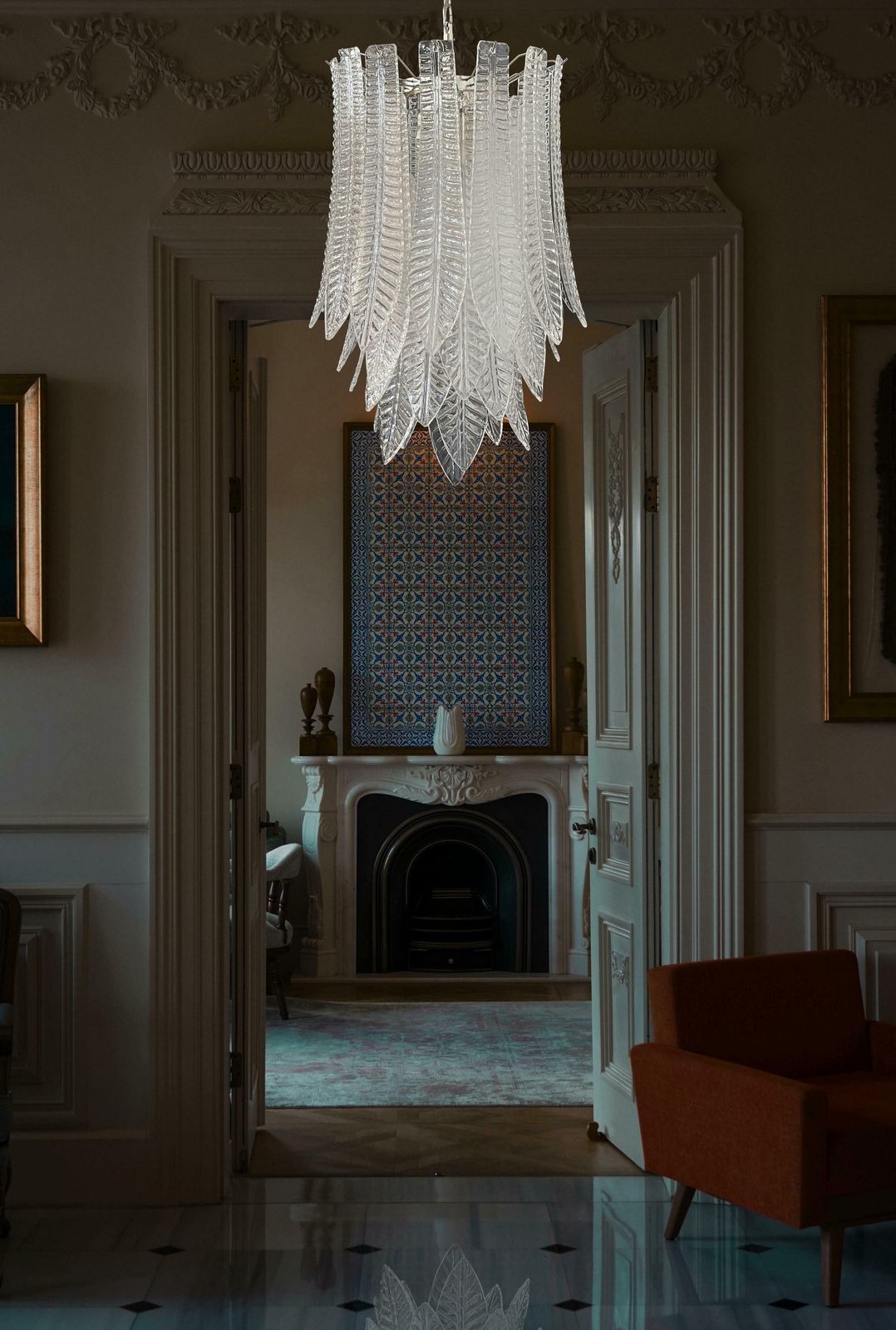 Amazing And Huge Italian Murano Felci Glass Chandelier   41 Glasses photo vinterior