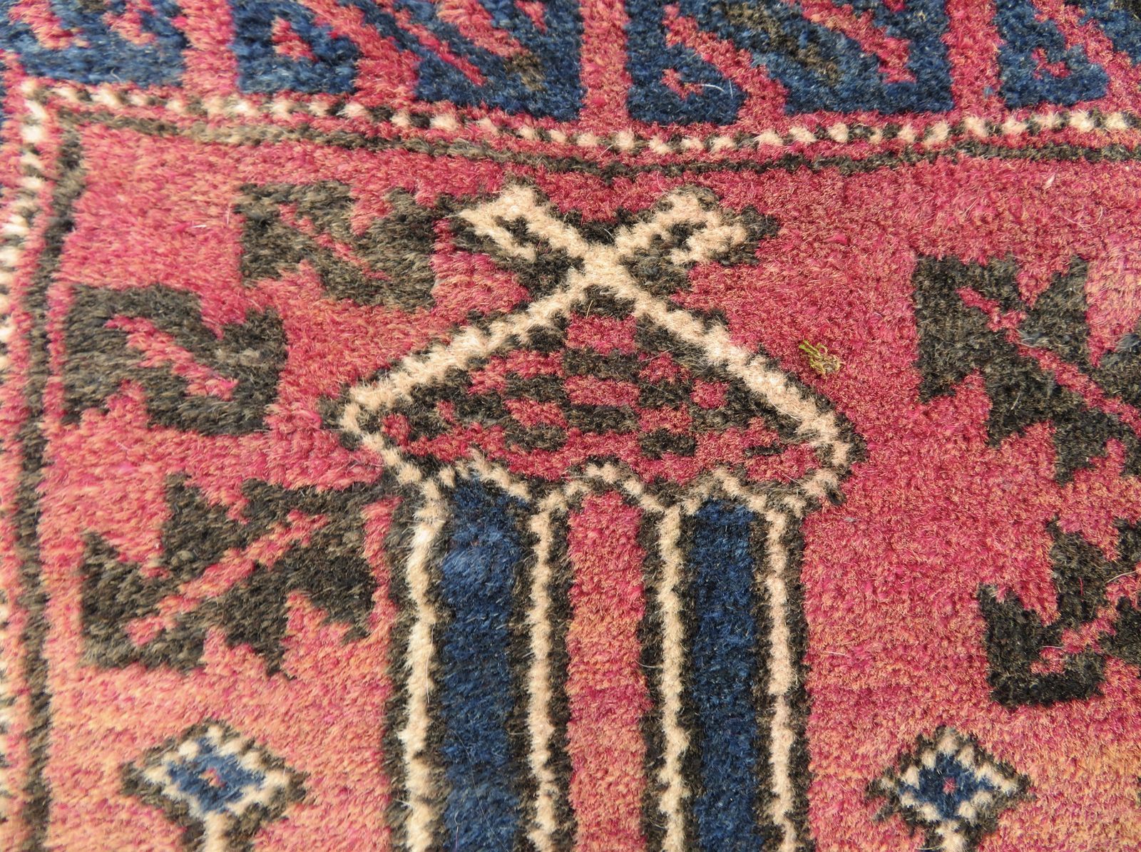 Old Afghan Turkmen Seh Mihrab  Kizil Ayak Prayer Rug. 143cm X 90cm. photo 395.0