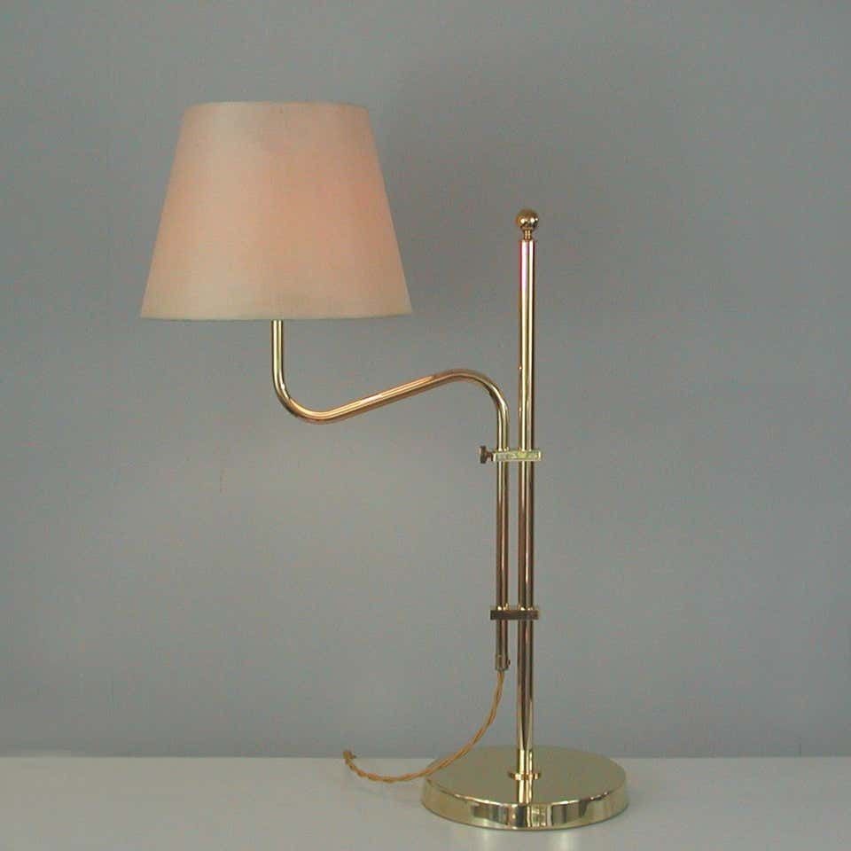 Adjustable Brass Table Lamp By Bergboms, Sweden, 1950s photo for sale