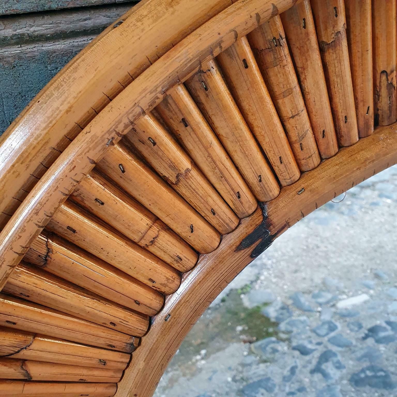 Arched Bamboo Mirror By Vivai Del Sud Italy, 1960s photo vinterior