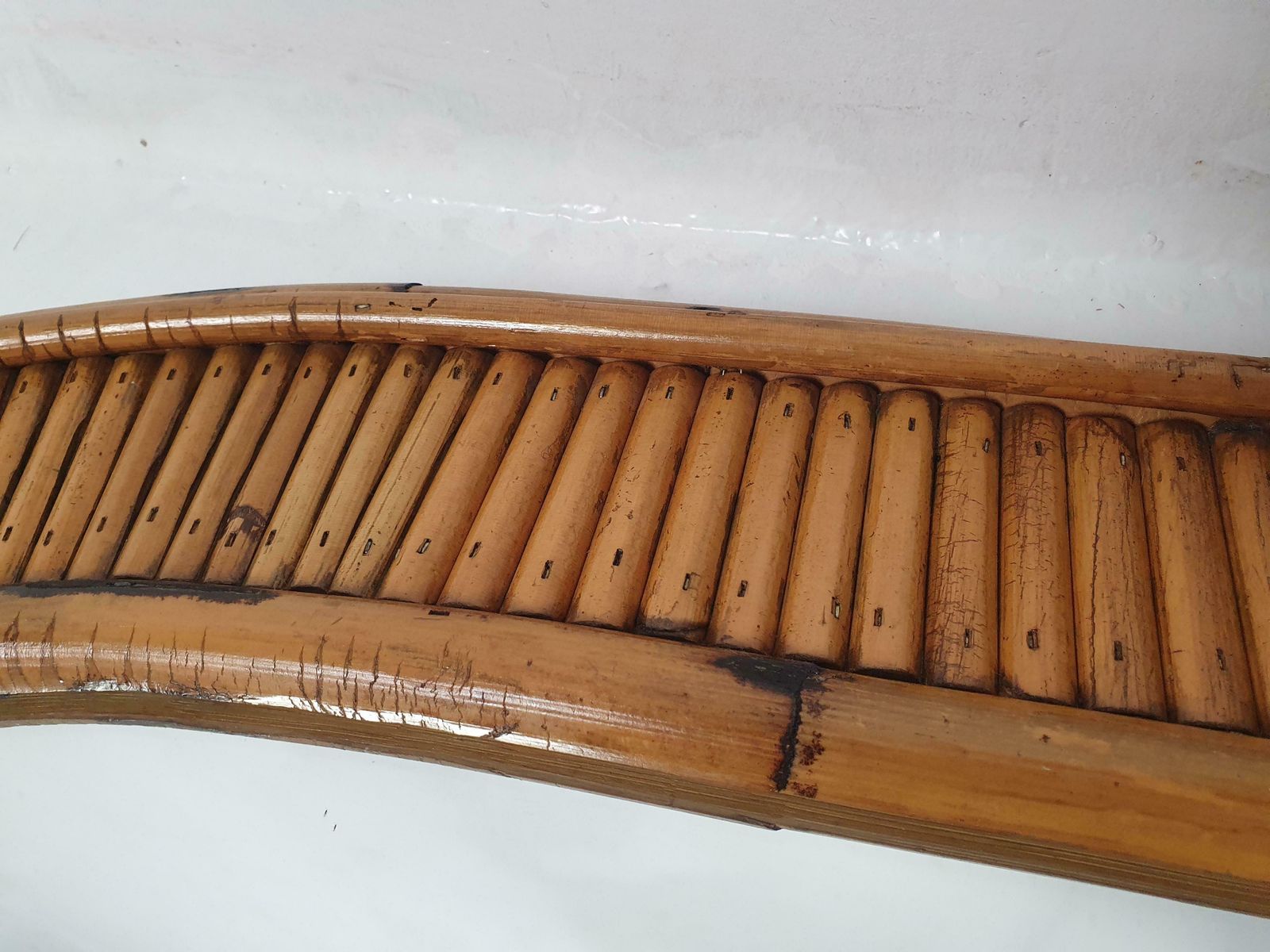photo furniture Arched Bamboo Mirror By Vivai Del Sud Italy, 1960s