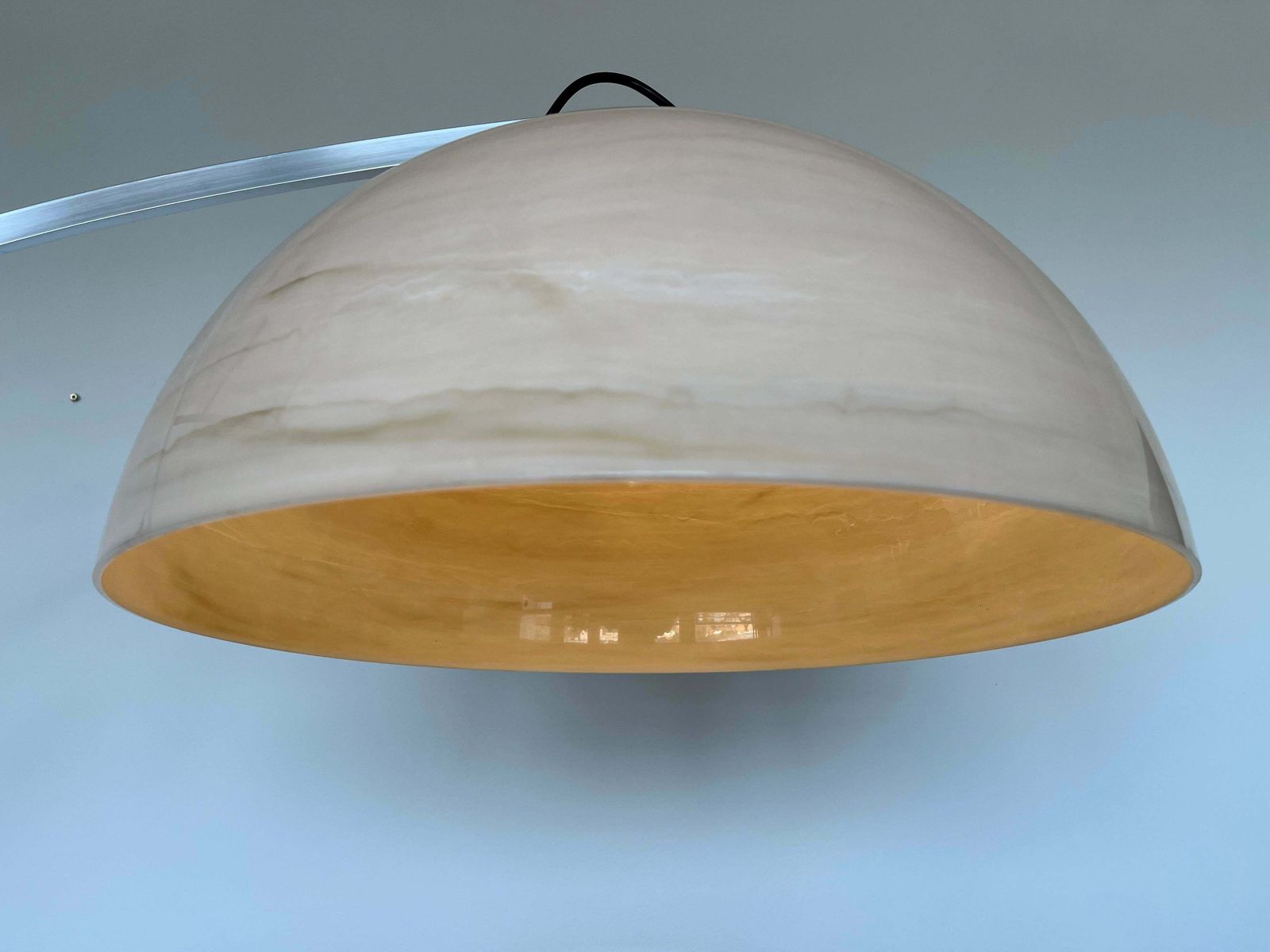 Lighting Design Mid Century Harvey Guzzini Style Adjustable Floor Arc Lamp , Around 1970 photo