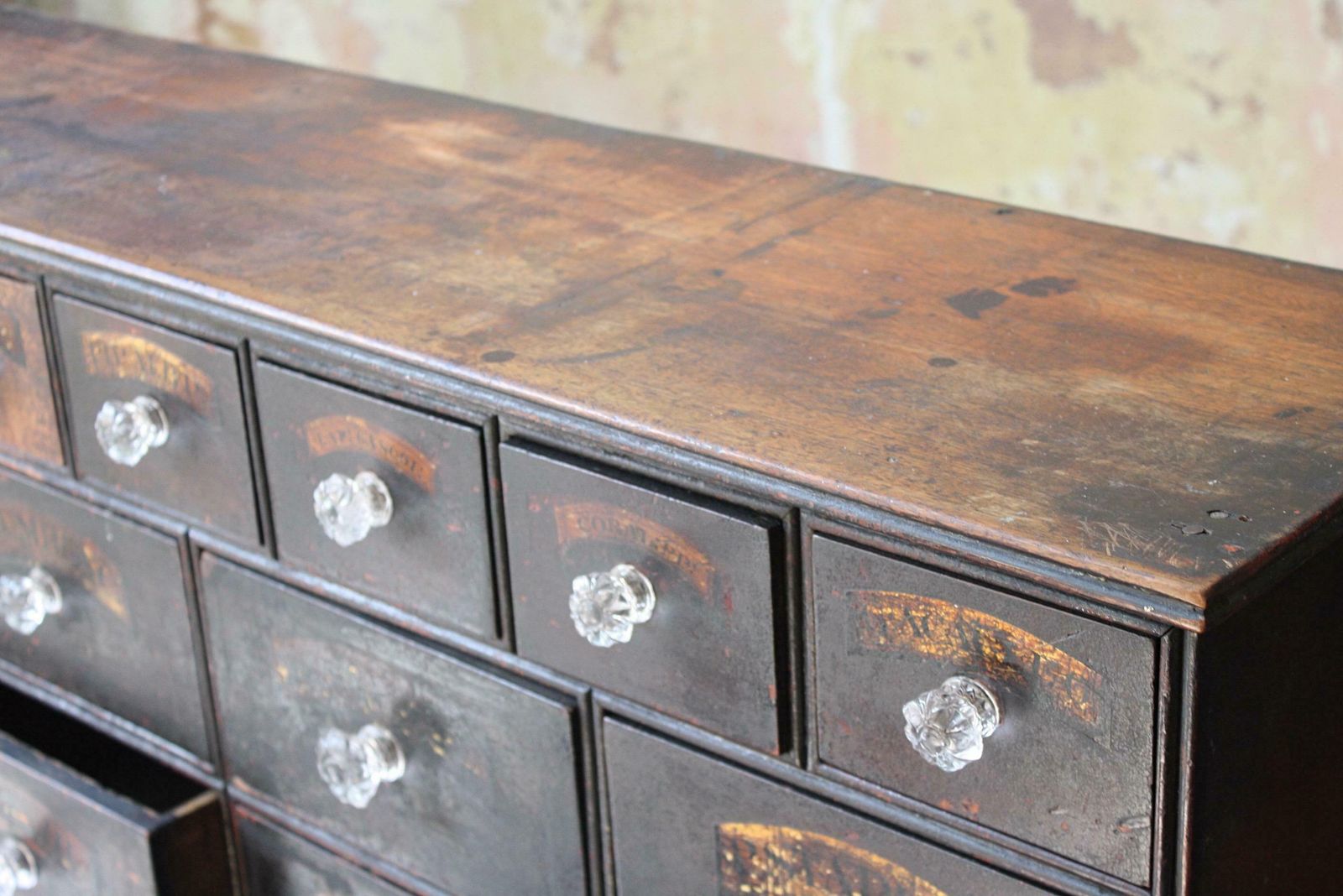 photo vinterior Early 19th Century Chemist Apothecary Drug Pharmacy Drawers Bratley Pontefract