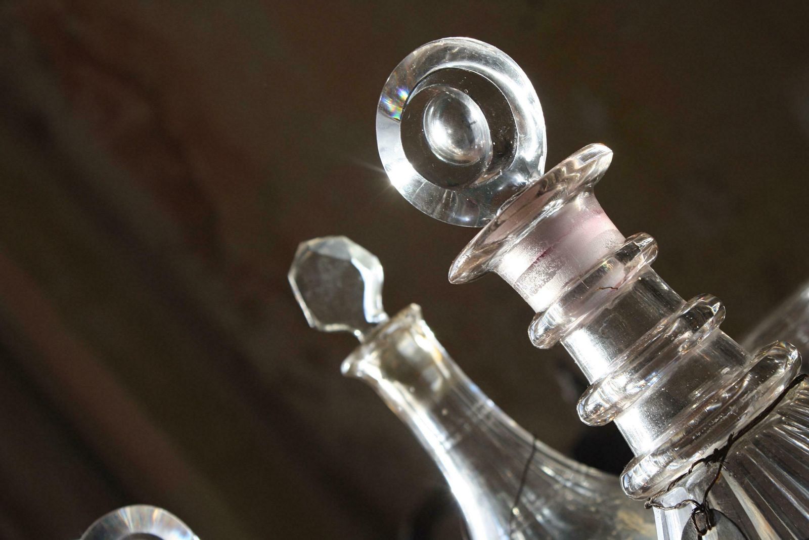 19th Century Collection Of Georgian Rummers & Labeled Cut Glass Decanters photo buy