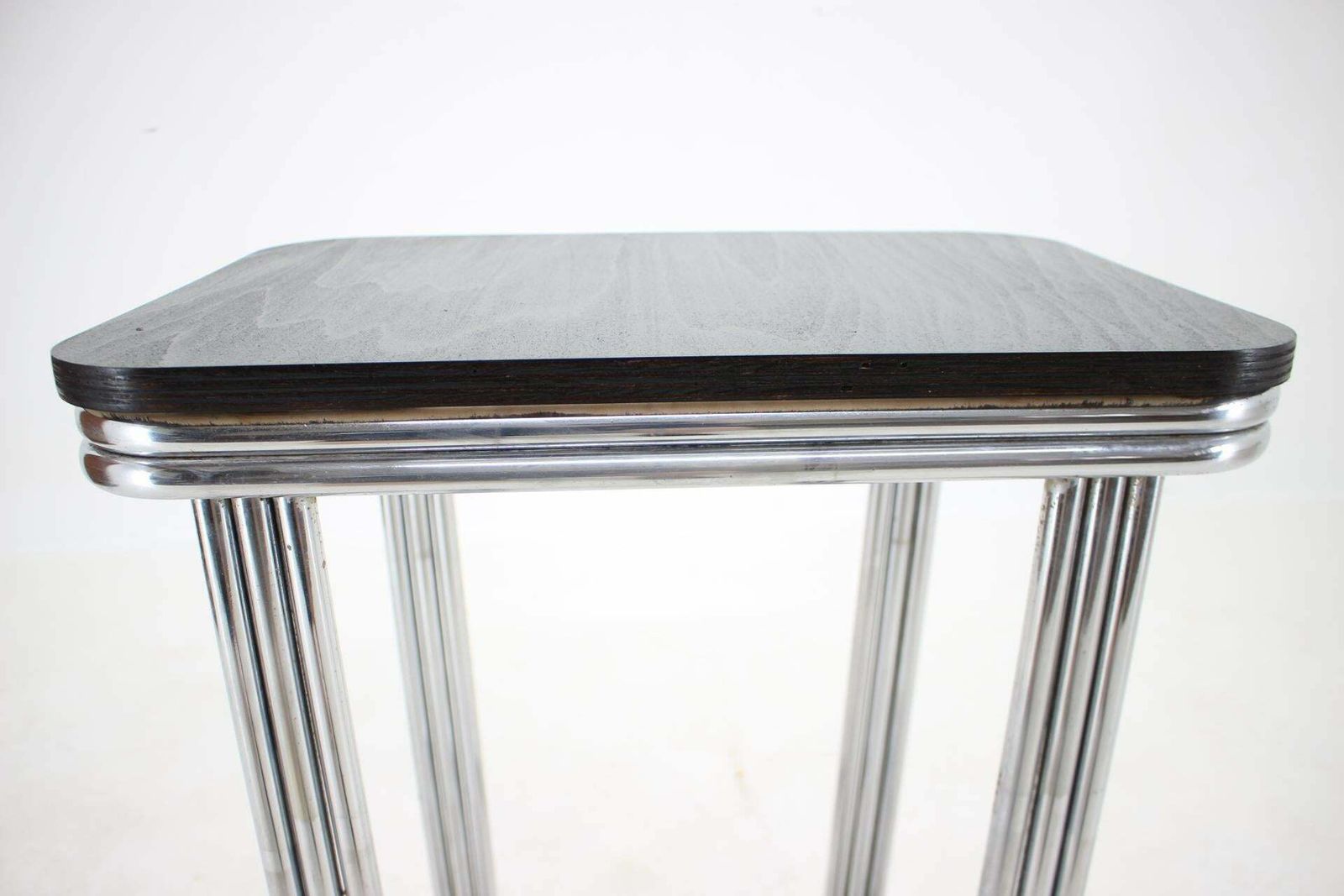 Bauhaus Art Deco Tubular Steel Chrom Table   1930s photo 1030.0
