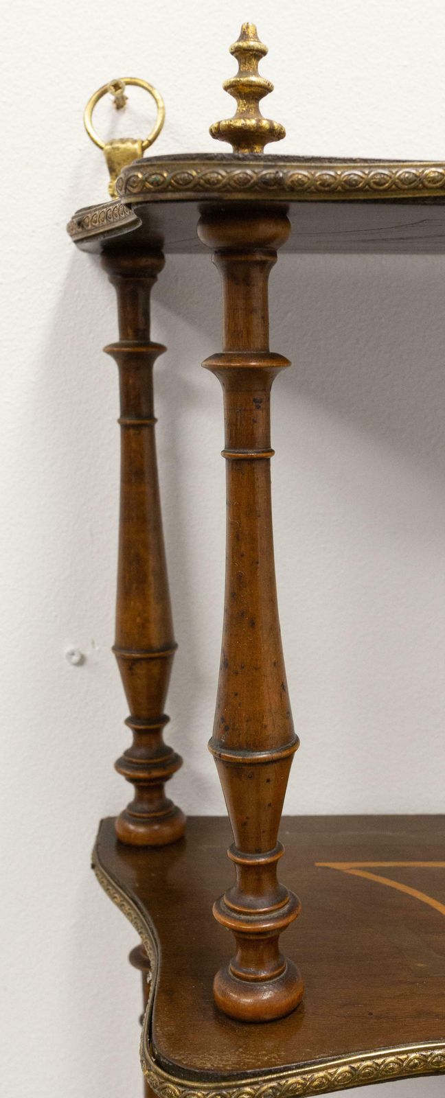 photo furniture Wall Wood Shelves Napoleon III With Brass Gallery & Marquetry, Late 19th Century