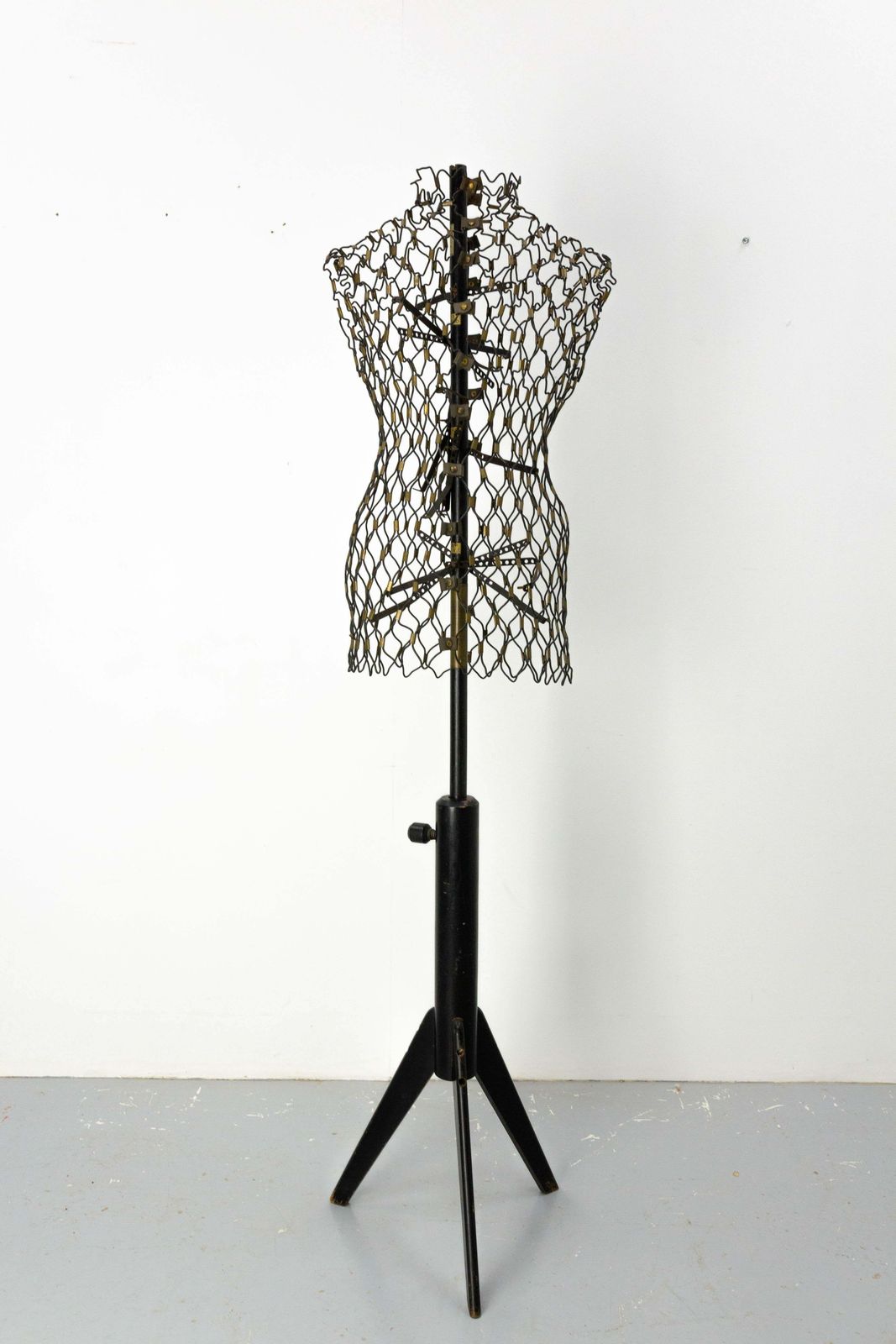 Vintage Couture Bust By Ideal Wood Wrought Iron Brass And Leather, French C 1950 photo 761.0