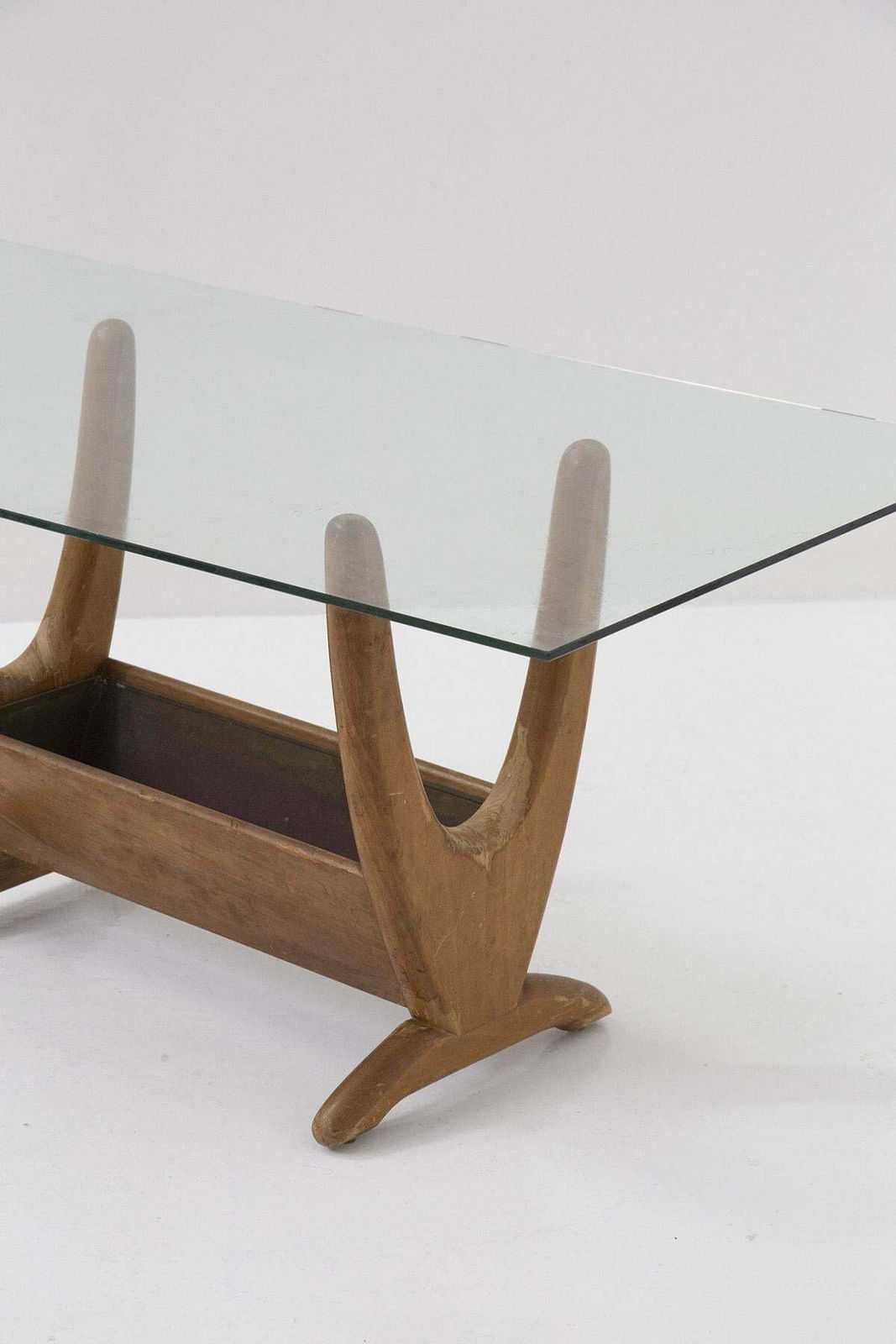 Adrian Pearsall Wood And Glass Coffee Table photo furniture