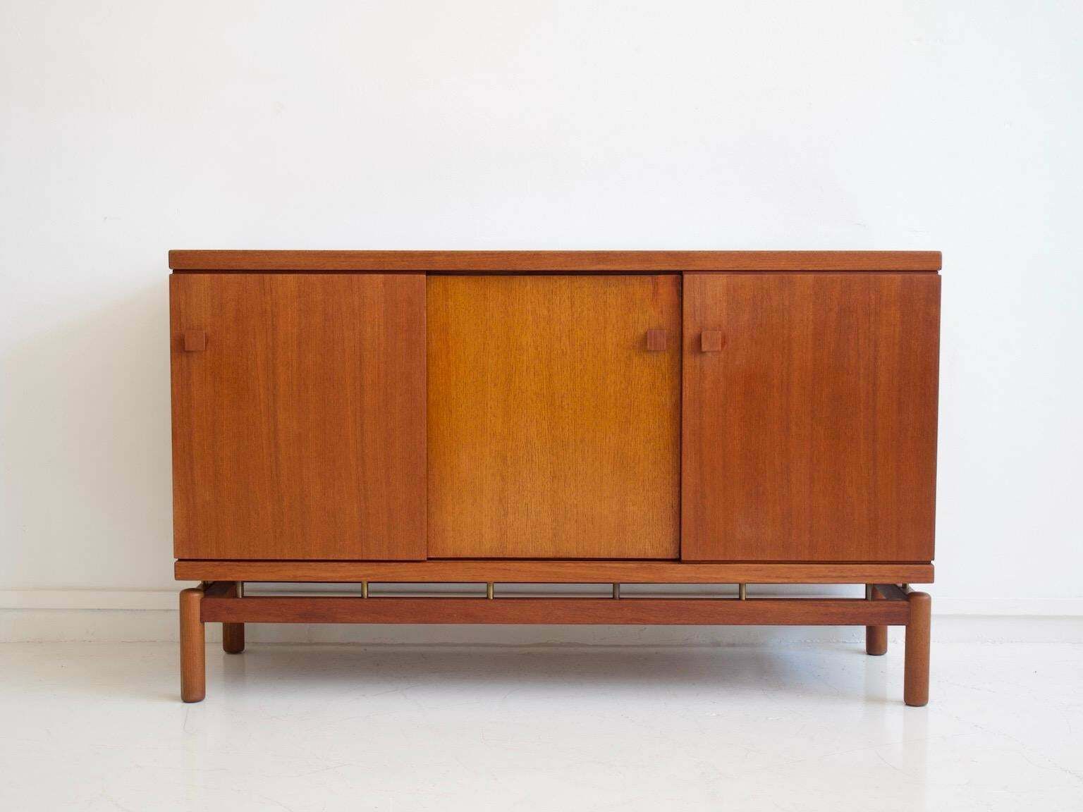 Mid 20th Century Modern Teak Sideboard With Brass Details photo for sale