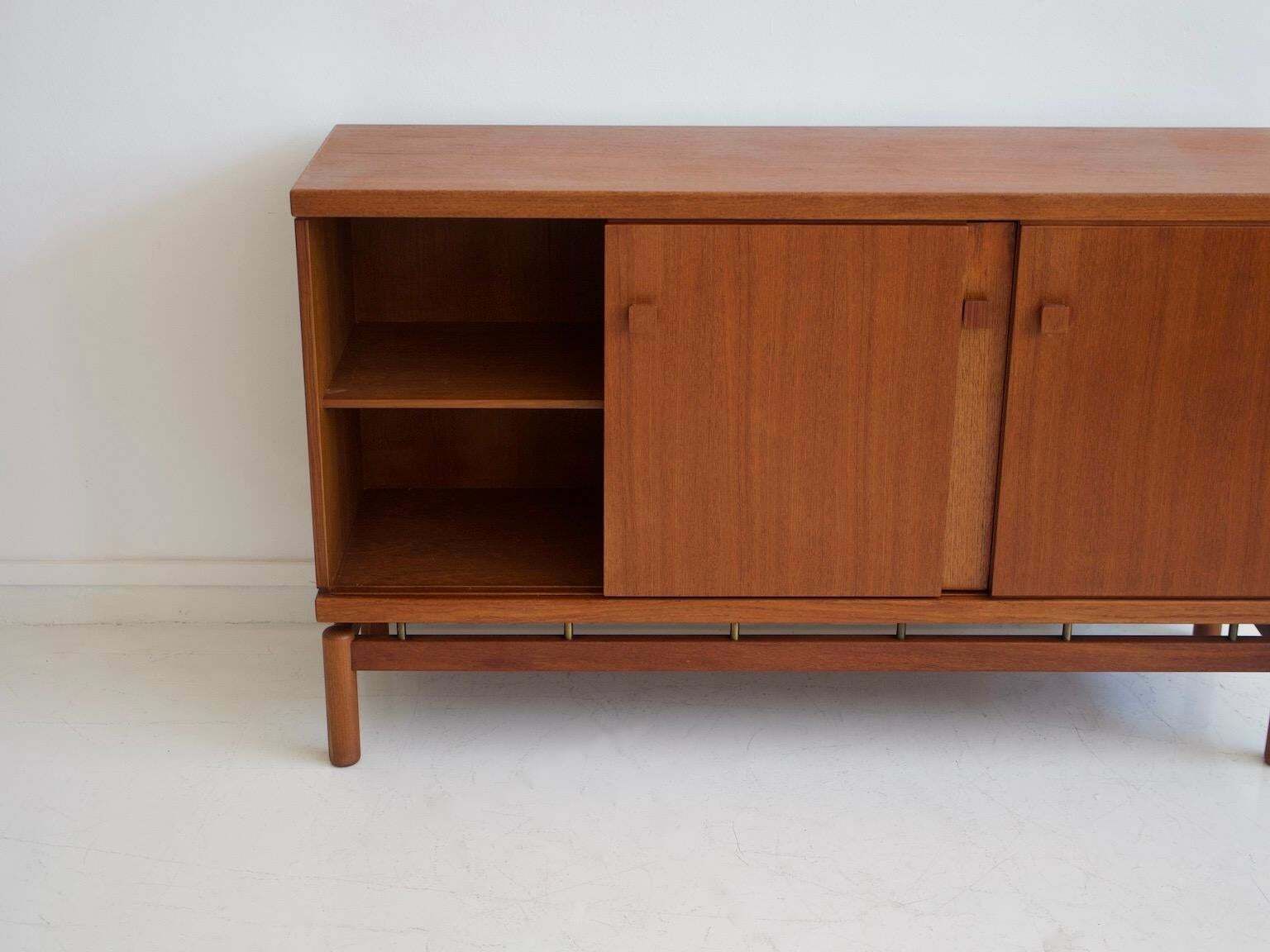 photo for sale Mid 20th Century Modern Teak Sideboard With Brass Details