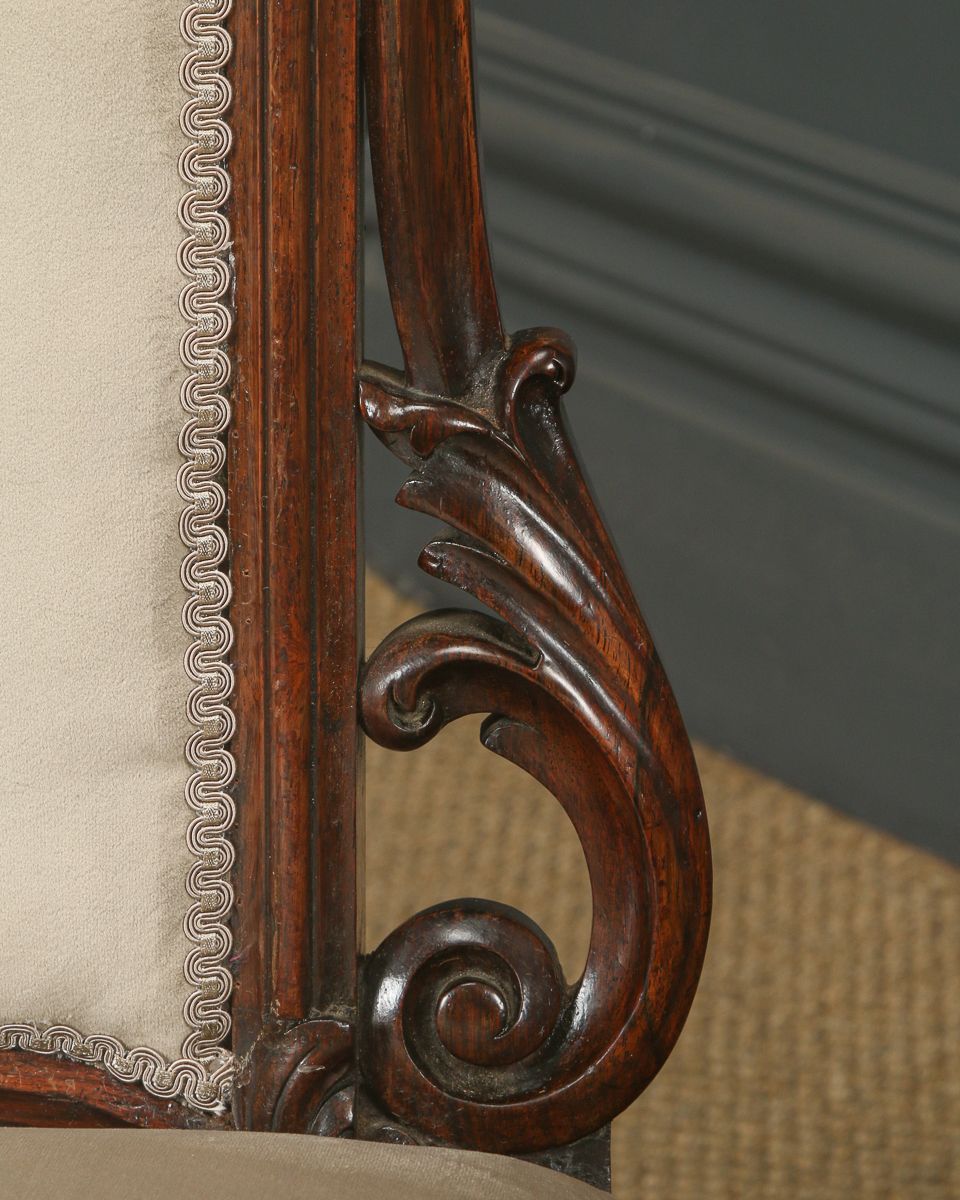 Furniture English Victorian Rosewood Prie Dieu Prayer Nursing Chair (Circa 1860) photo