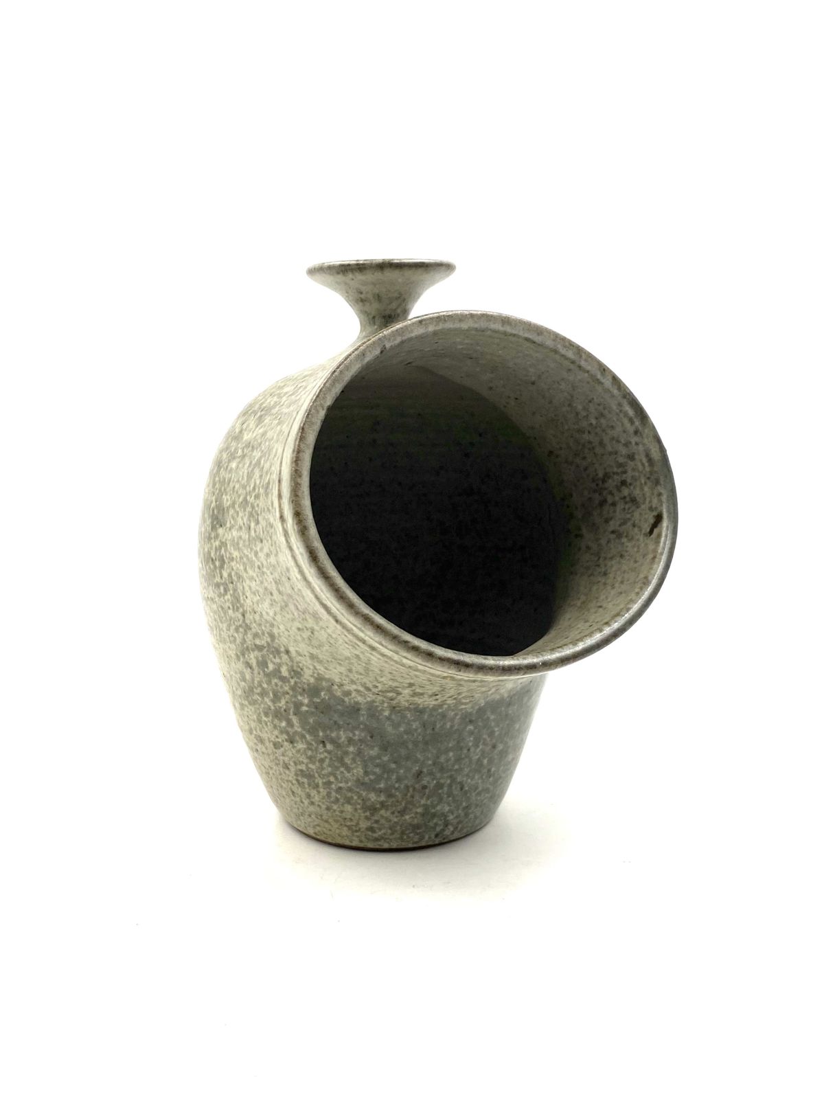 Home Decor Organic Green Ceramic Vase, France 1960s photo