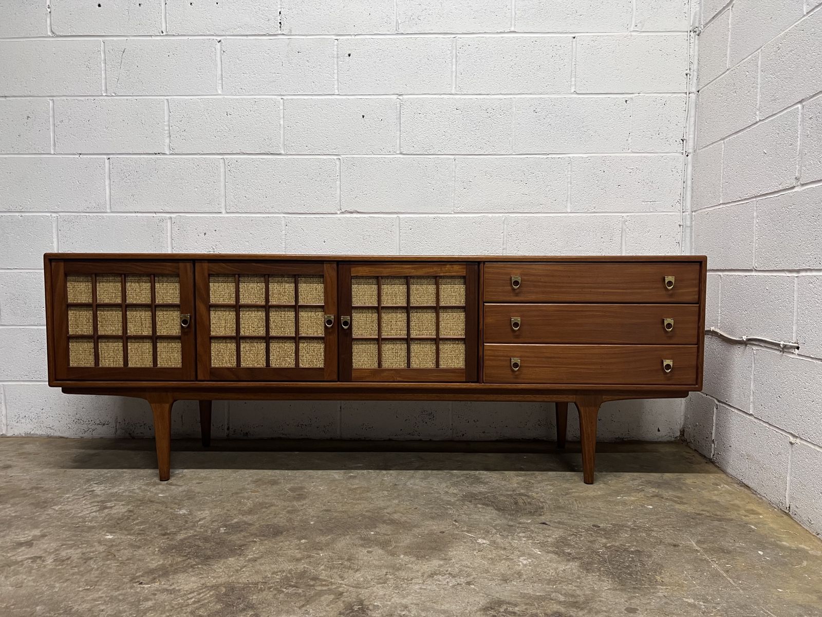 Bespoke Rattan Midcentury Younger Sideboards 1960s