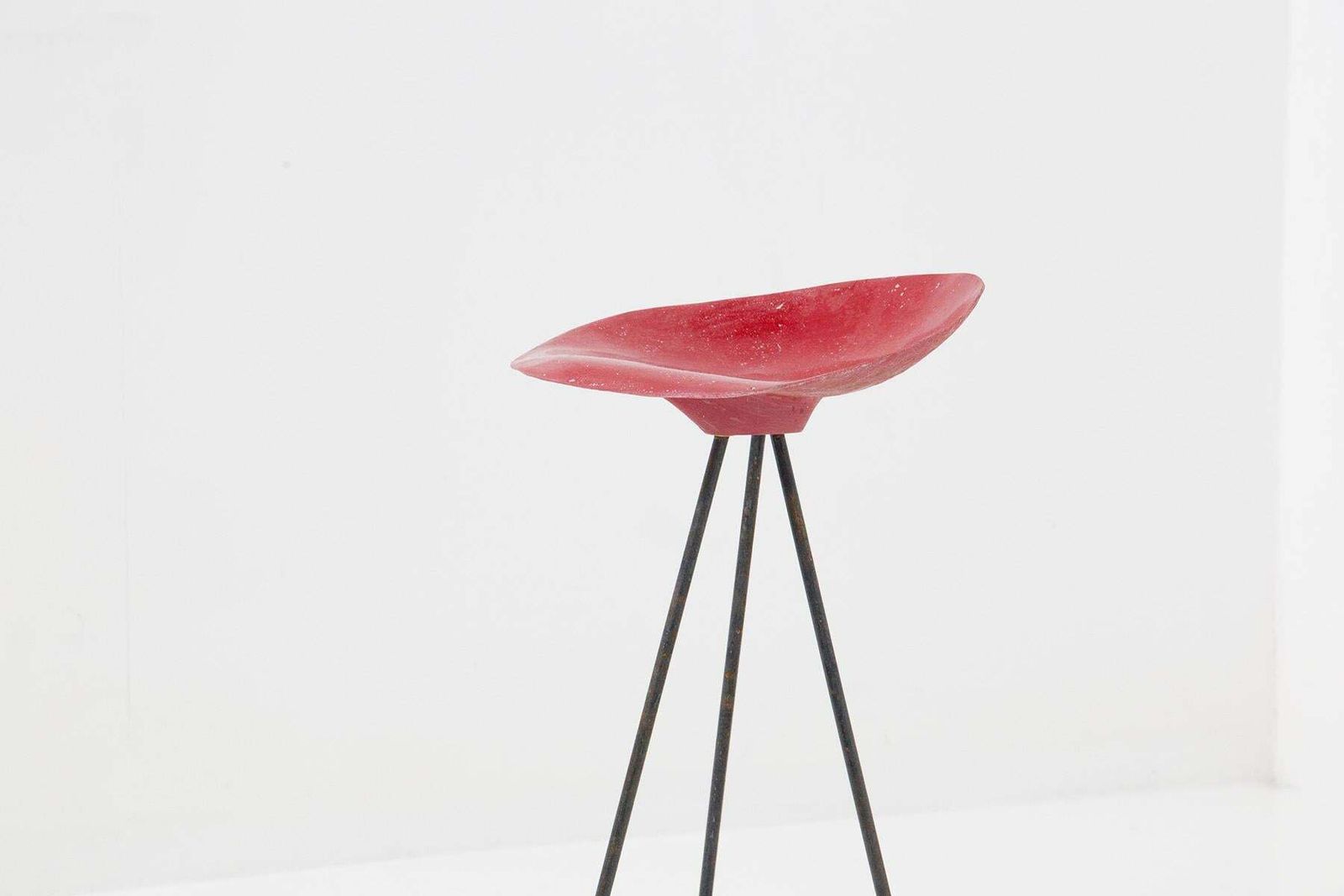 Jean Raymond Picard Red Stool In French Resin photo 1920.0