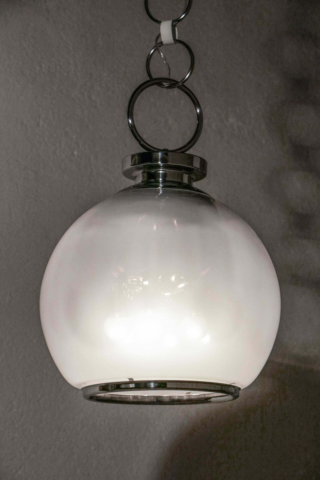 Italian Midcentury Space Age Pendant Lamp Designed By Carlo Nason For Mazzega photo for sale