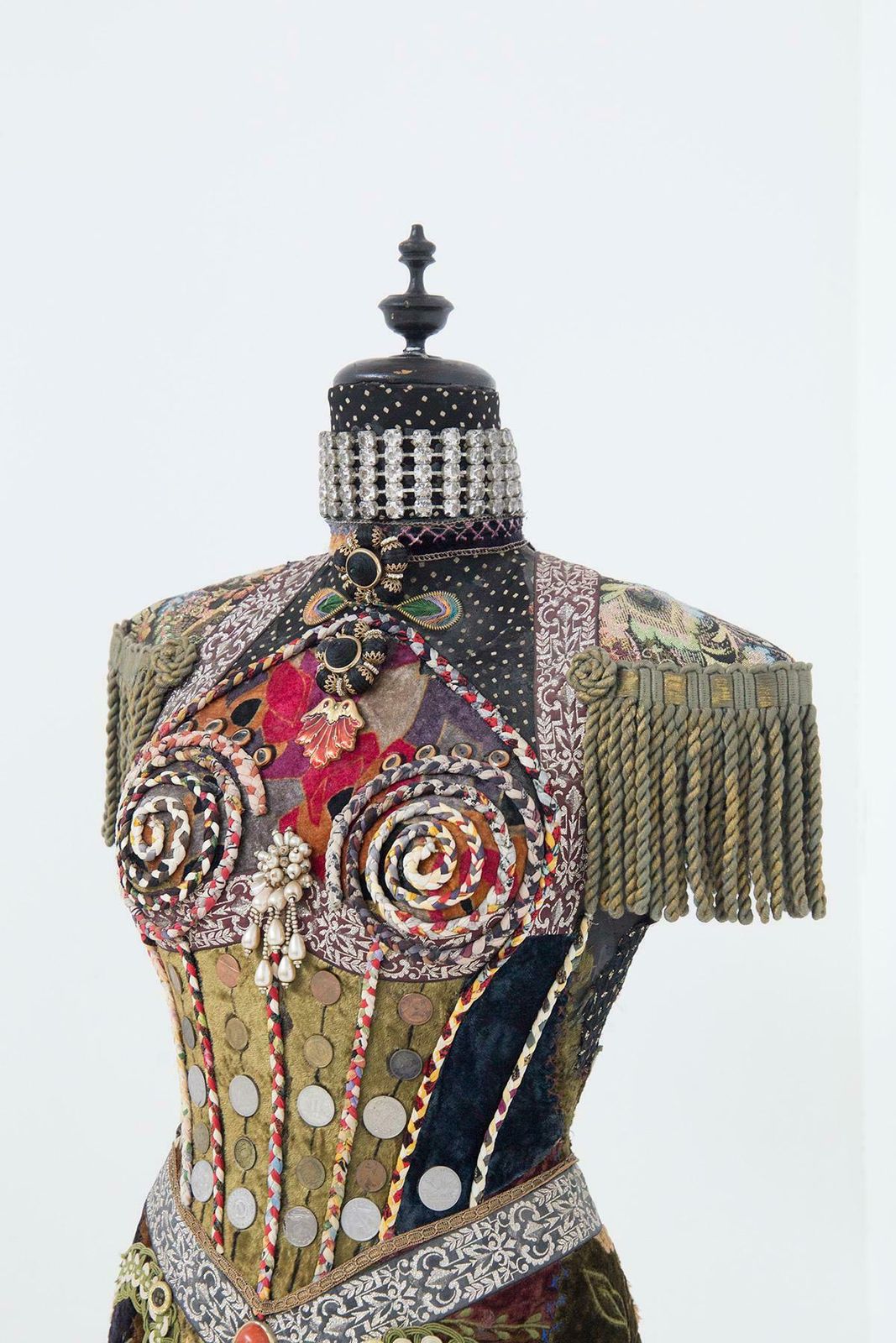 Susanna Hardage Mannequin With Textile Assemblage, Coins And Costume Jewellery photo for sale