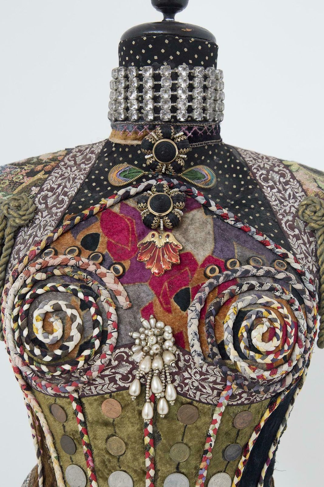 photo buy Susanna Hardage Mannequin With Textile Assemblage, Coins And Costume Jewellery