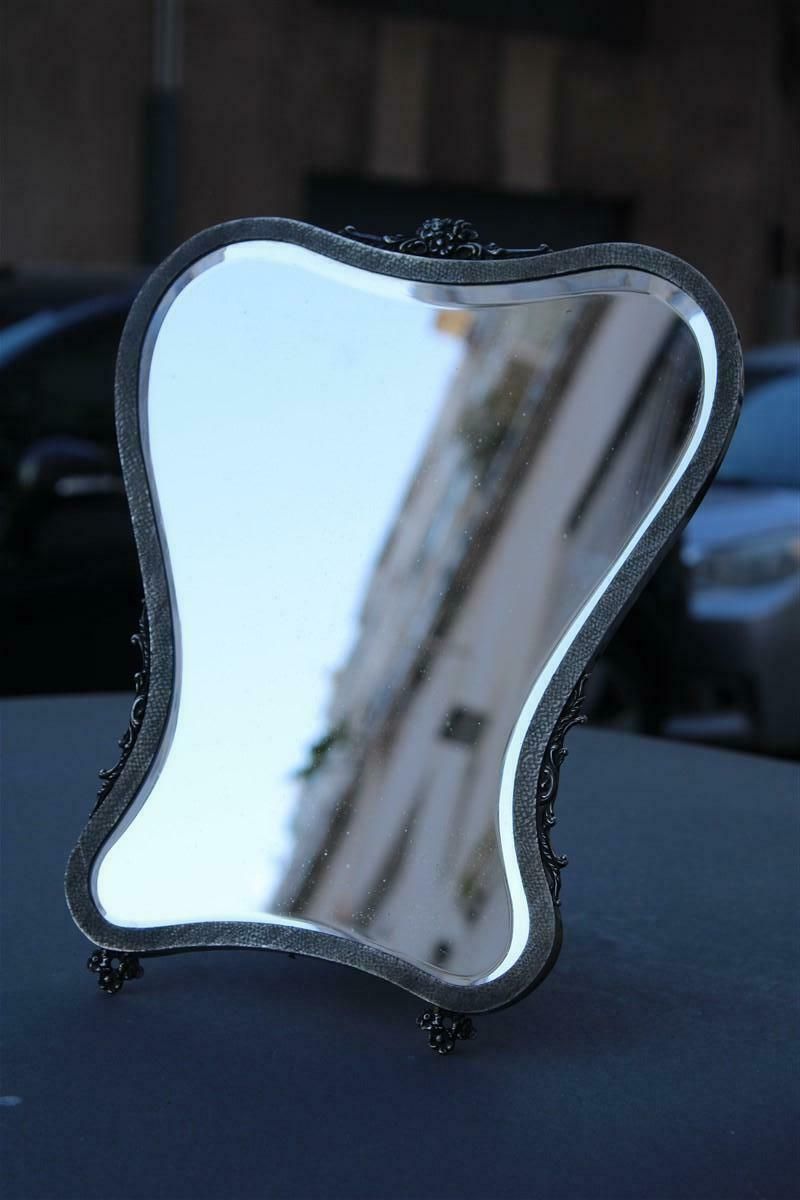 Italy 1950 Silver Mirror For Women''S Dressing Table For Make Up And Earrings photo Home Decor