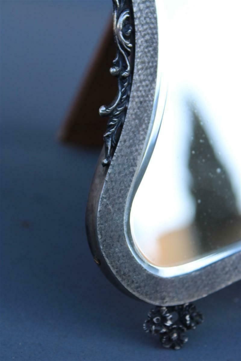 960.0 Italy 1950 Silver Mirror For Women''S Dressing Table For Make Up And Earrings photo