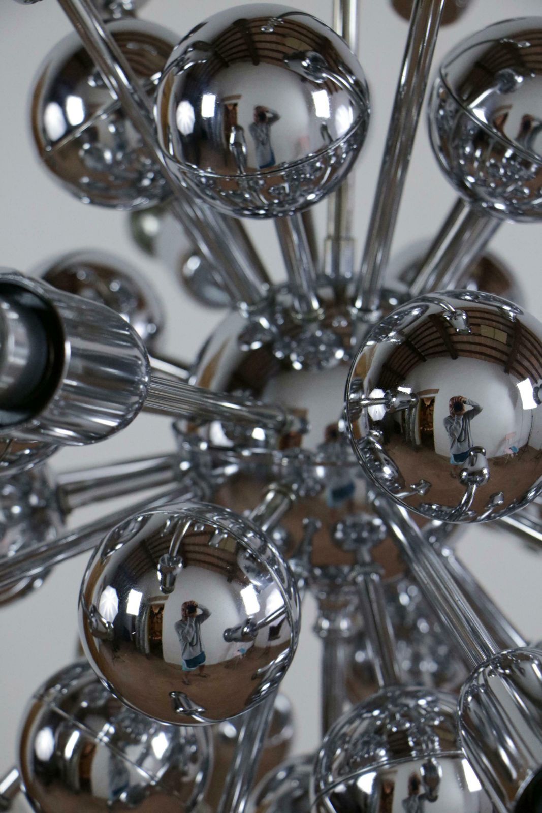 Italian Space Age Sputnik 20 Lights Chandelier By Reggiani Goffredo, 1965s photo buy
