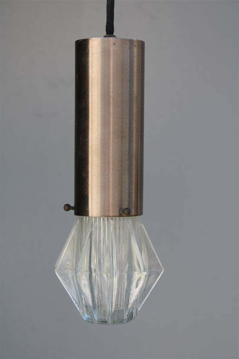 Stilux Ceiling Lamp Aluminium And Glass Sculpture Italian Design 1950s photo for sale