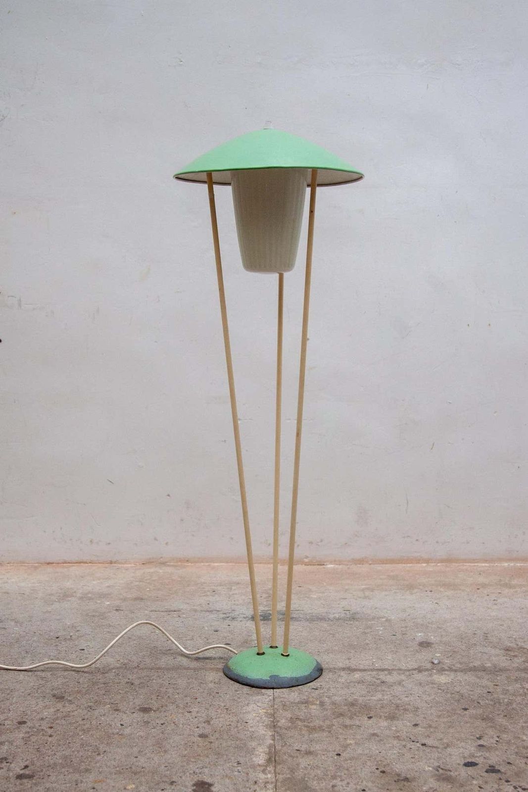 Green Mushroom Floor Lamp Expo 58, Bega Belgium photo for sale
