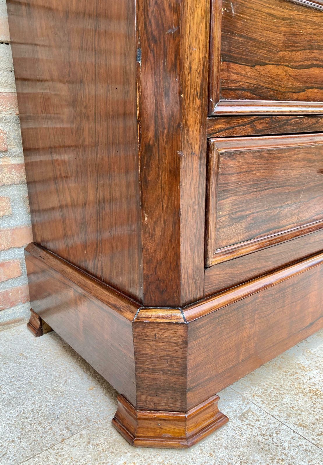 Mid 19th Century French Louis Philippe Carved Walnut Secretary Cabinet, 1890s photo buy
