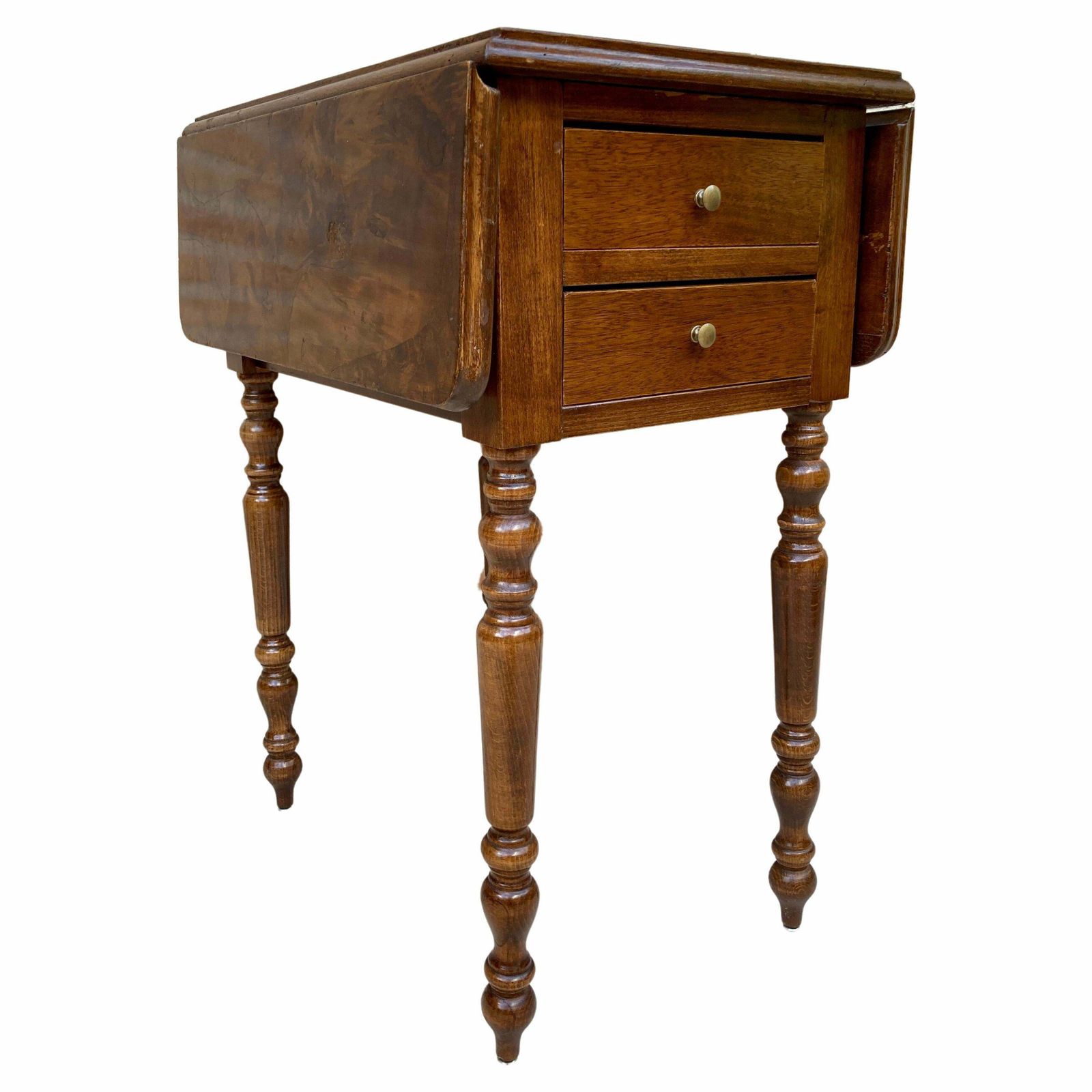 Table de style Regency anglais en noyer à abattants, années 1890