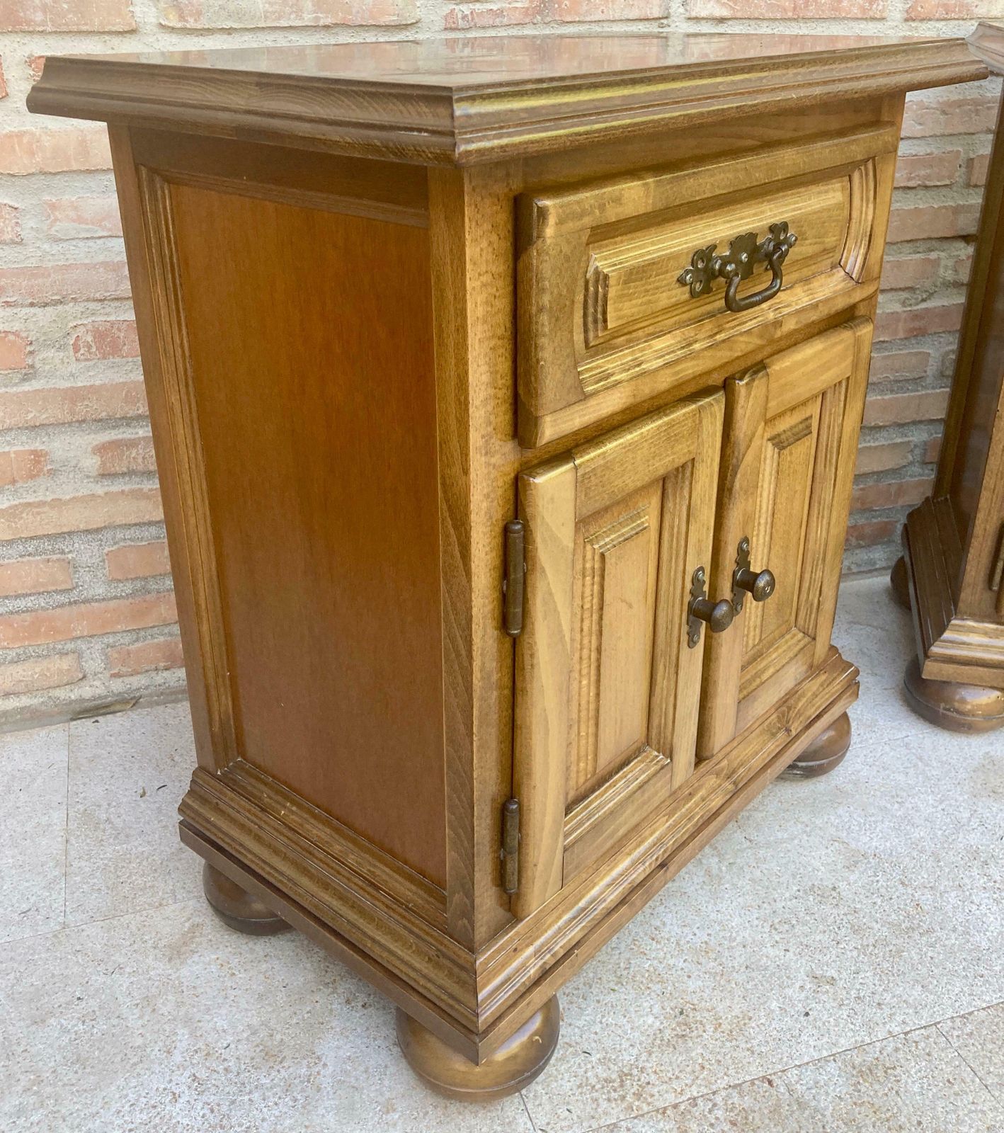 Tables de chevet espagnoles mid-century, années 1960, lot de 2 photo vintage