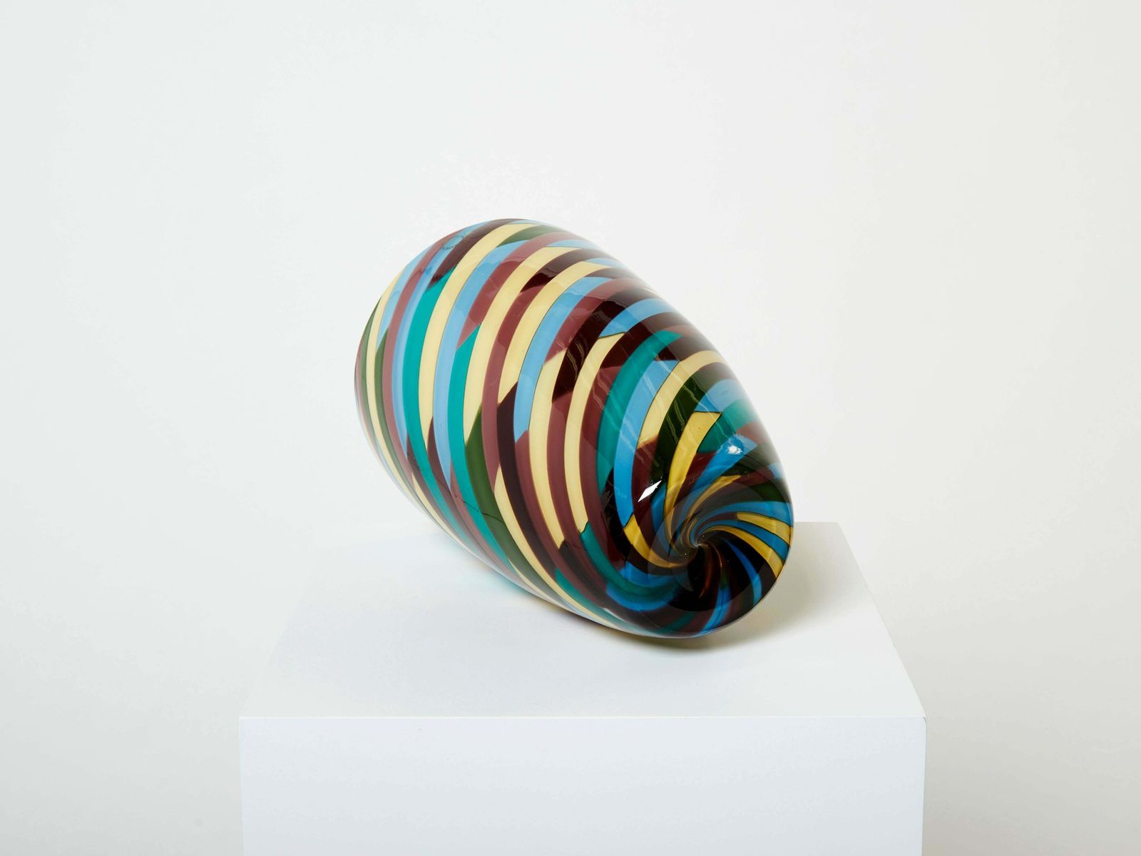 Grand vase Klee en verre soufflé Laura De Santillana pour Venini, 1984 photo 4446.12