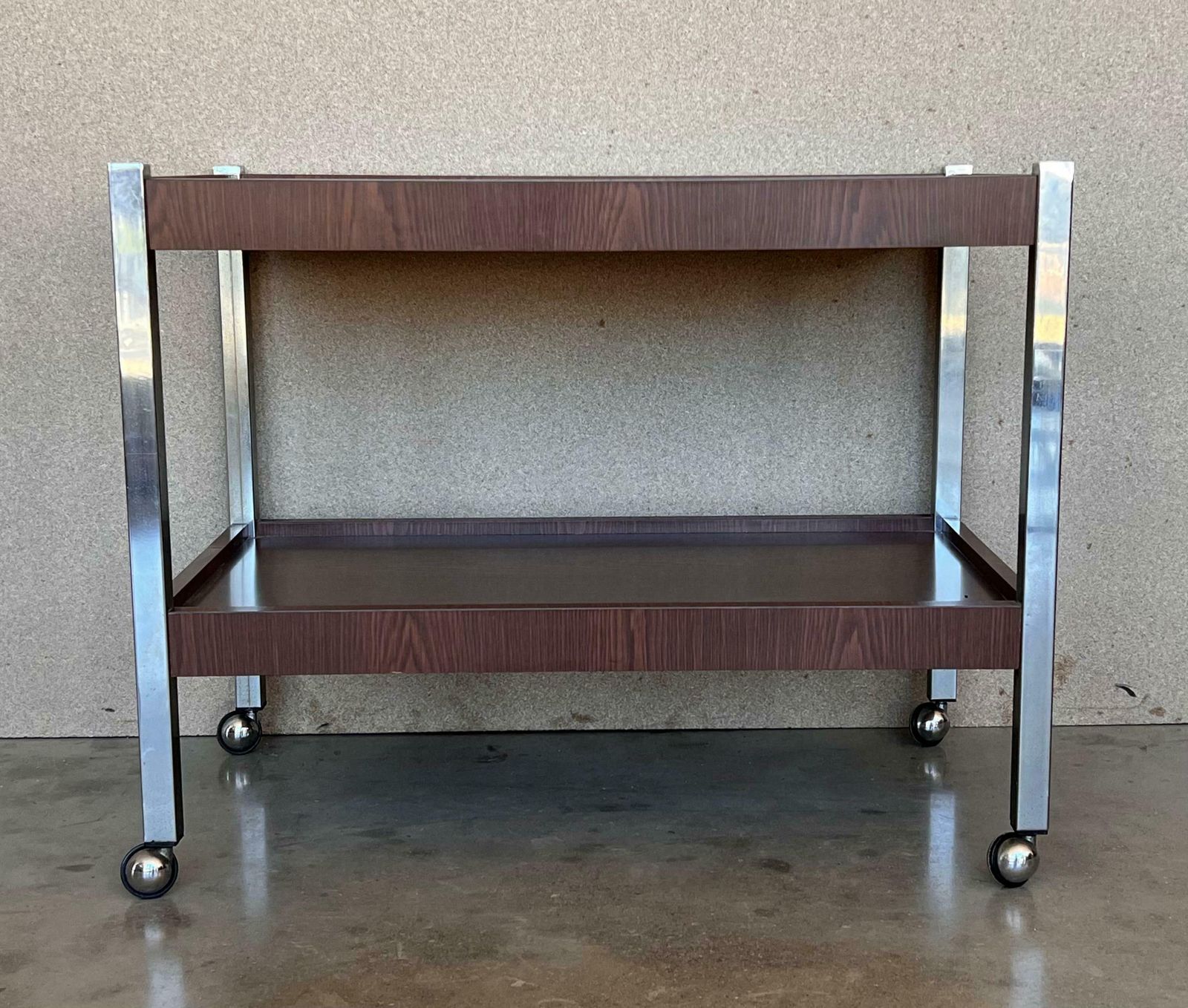 Italian Mid Century Modern Rolling Bar/Serving Cart photo furniture