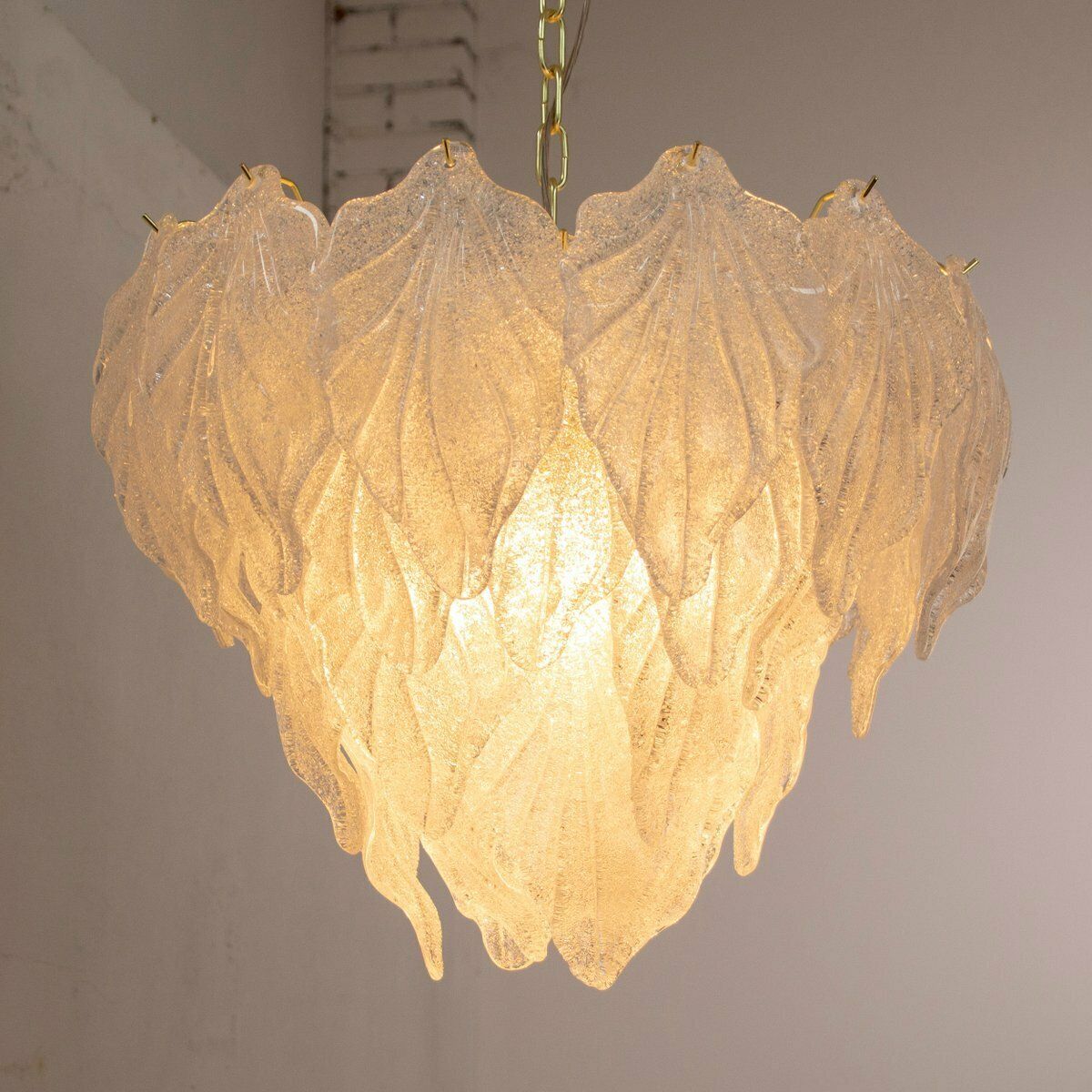 Suspension Chandelier In Murano Glass Color Crystal, Italy, 90s photo buy