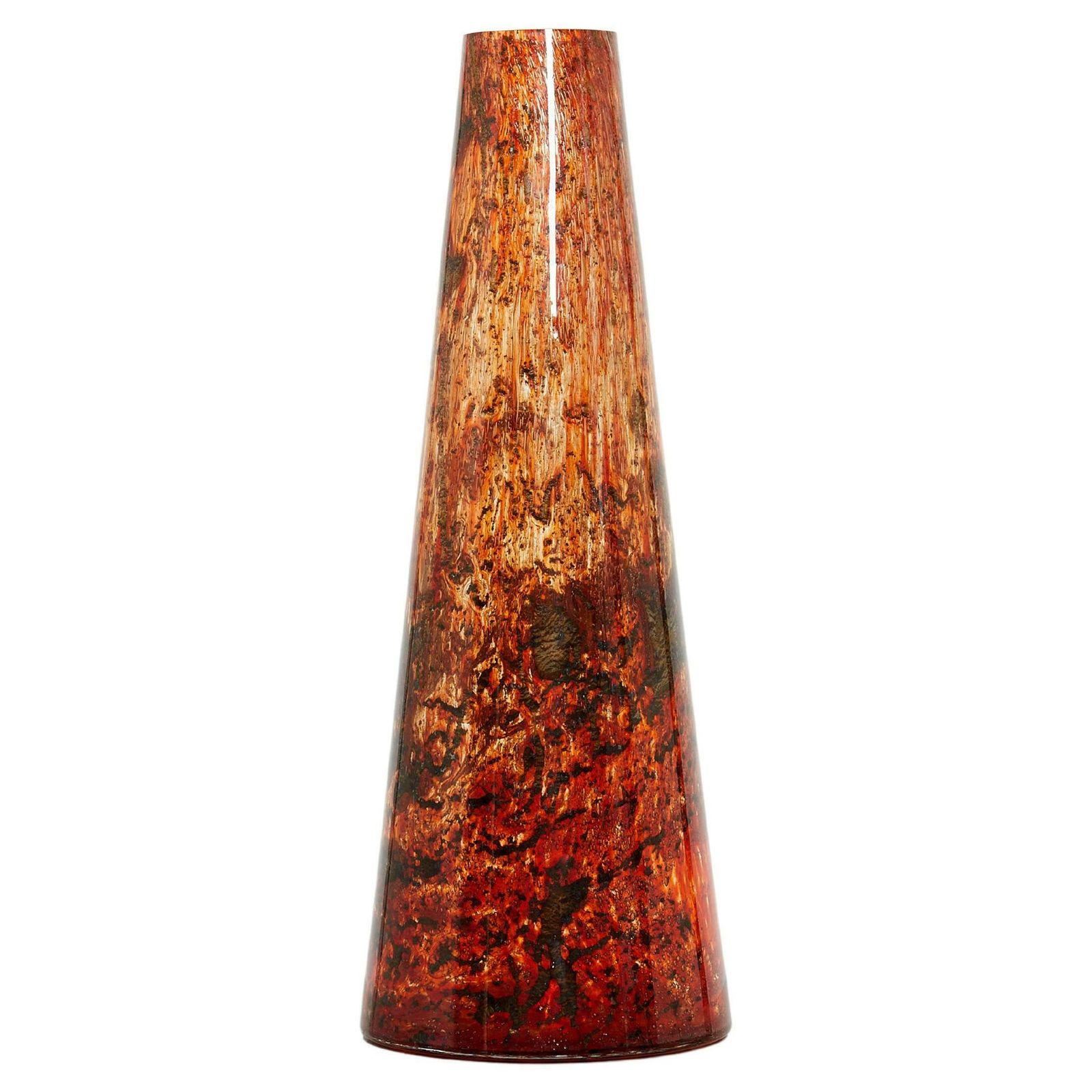 Grand vase en verre de Murano à inclusions, 1970