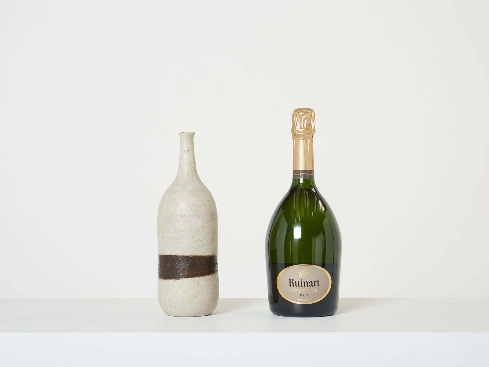 Vase en grès émaillé Bruno Gambone, greige brun, 1970 photo vintage