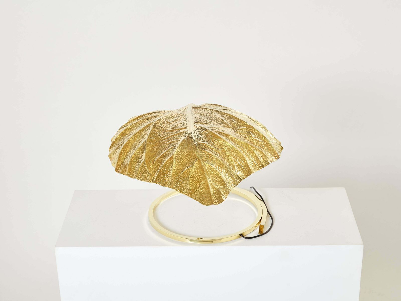 Lampe de table Rhubarb en laiton Tommaso Barbi pour Bottega Gadda, années 1970 photo Luminaires