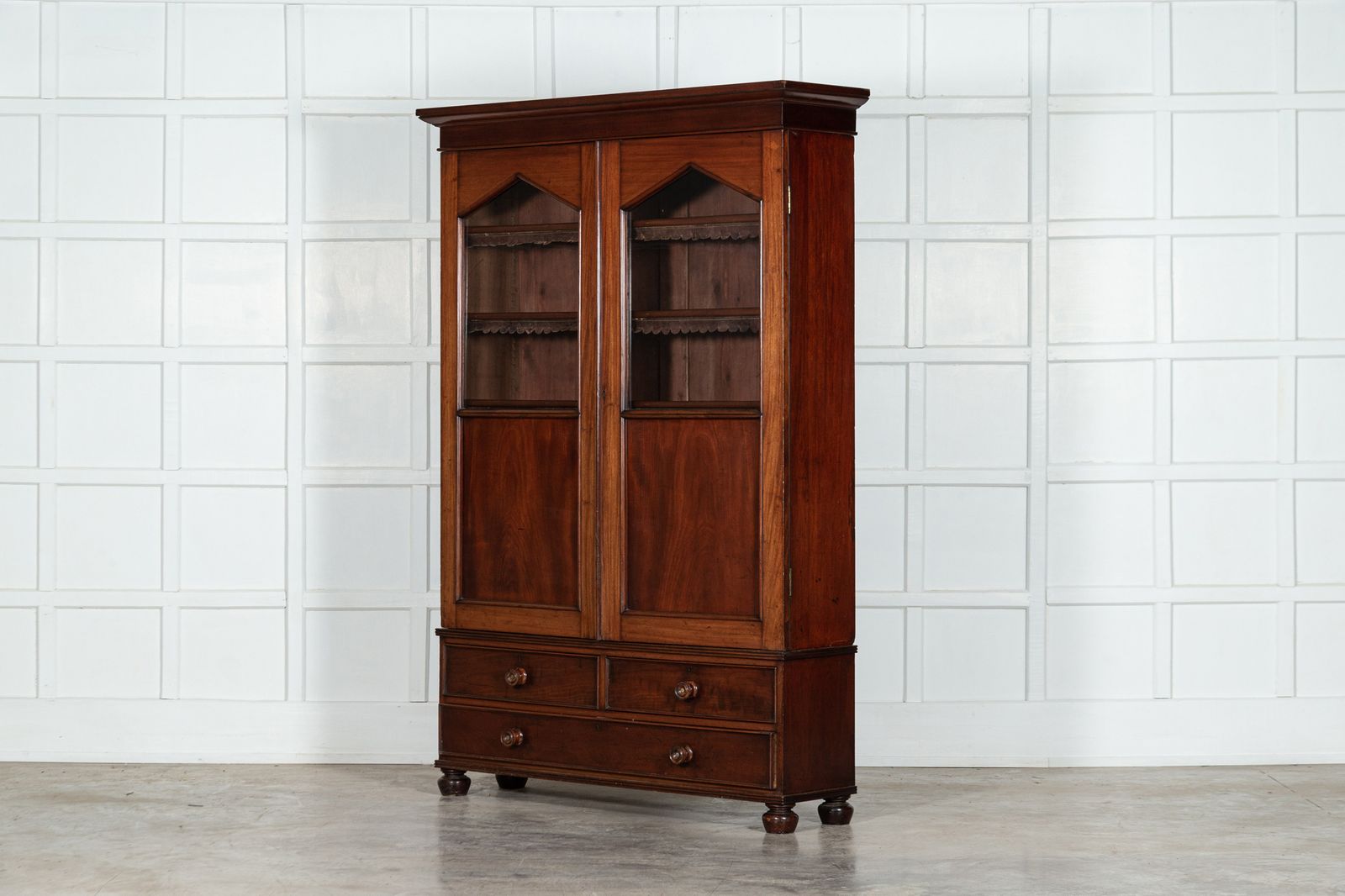 19thc English Mahogany Glazed Bookcase photo 5118.0