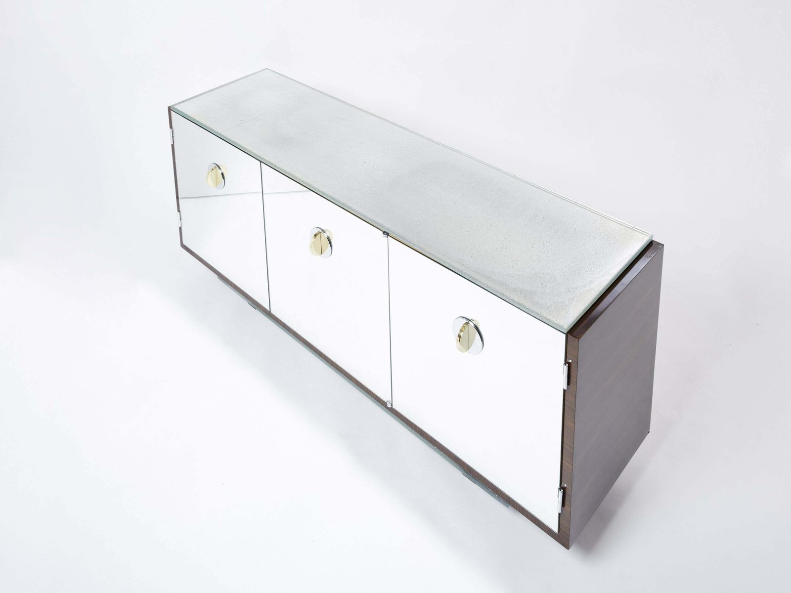 Adnet Style Mirrored Macassar Sycamore Sideboard Alberto Pinto 1990 photo buy