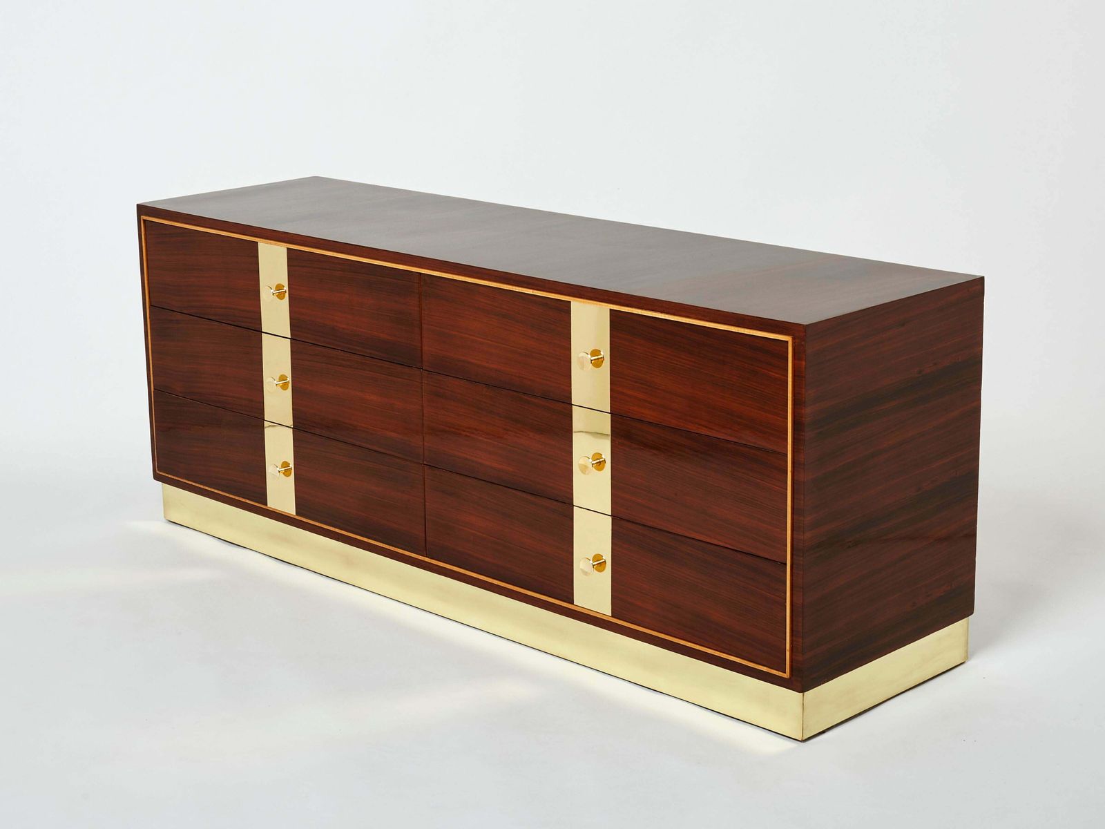Commode ISA Bergamo en palissandre et laiton, années 1950 photo furniture
