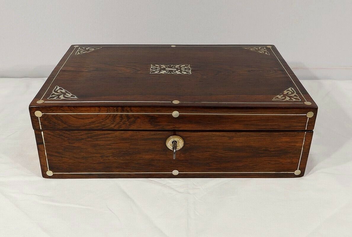 Walnut And Mother Of Pearl Travel Case, Napoleon III Period – Mid 19th Century photo furniture
