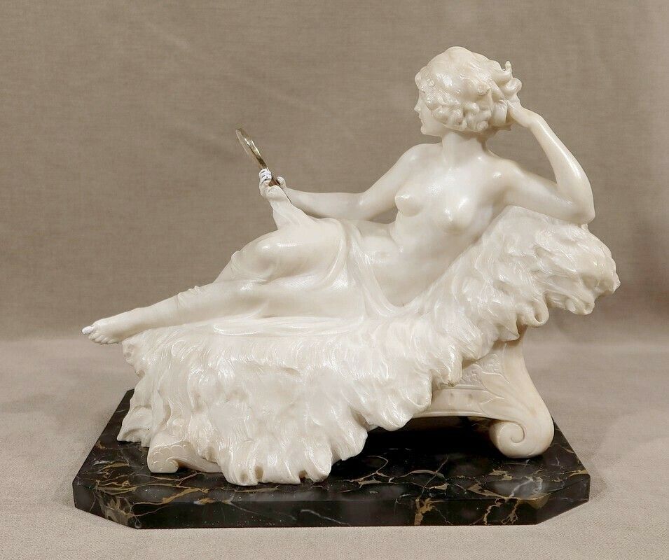 Important Sculpture "Venus At The Mirror" By A. Saccardi   Early 20th Century photo Home Decor