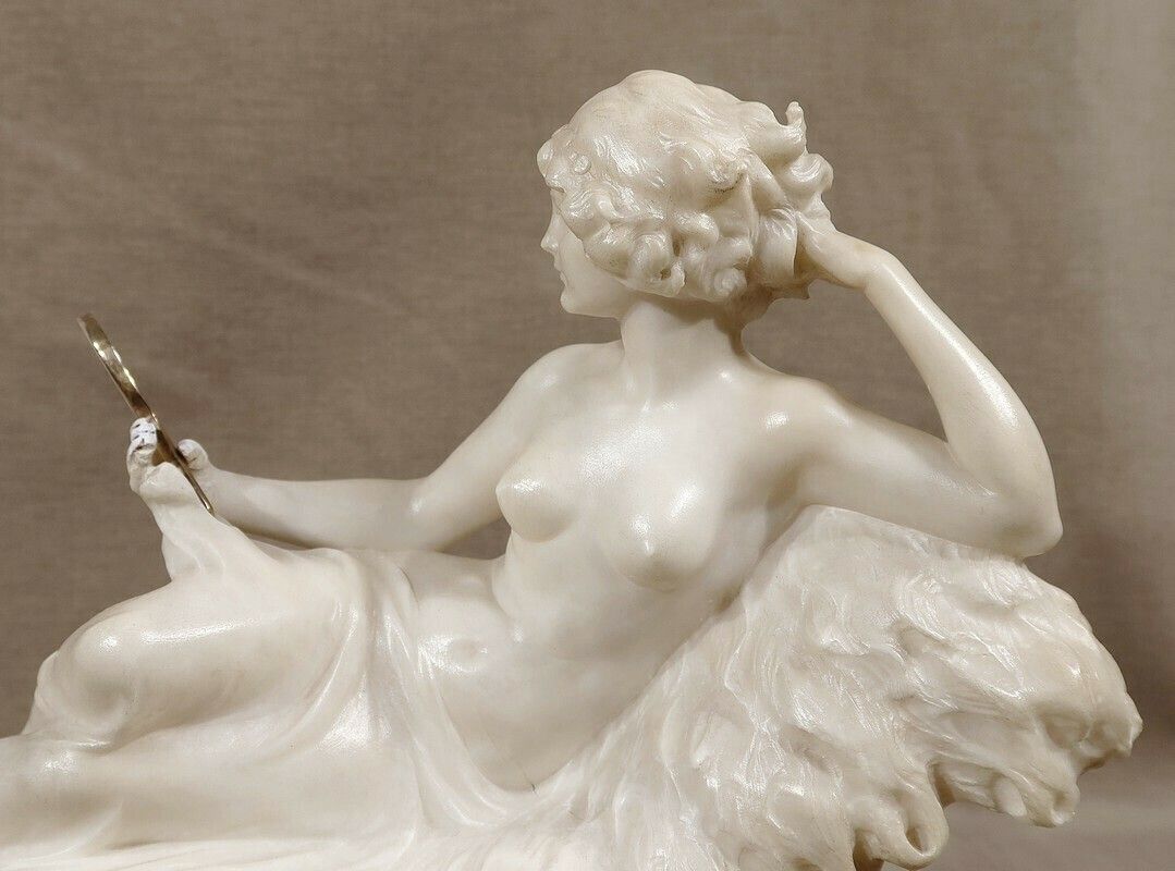 Important Sculpture "Venus At The Mirror" By A. Saccardi   Early 20th Century photo 2791.3