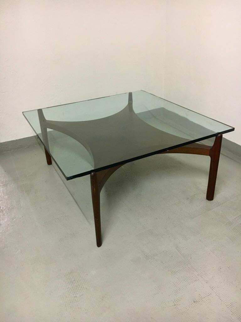 Sven Ellekaer Teak And Glass Coffee Table For Christian Linneberg, Denmark photo furniture
