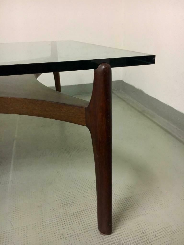 Sven Ellekaer Teak And Glass Coffee Table For Christian Linneberg, Denmark photo for sale