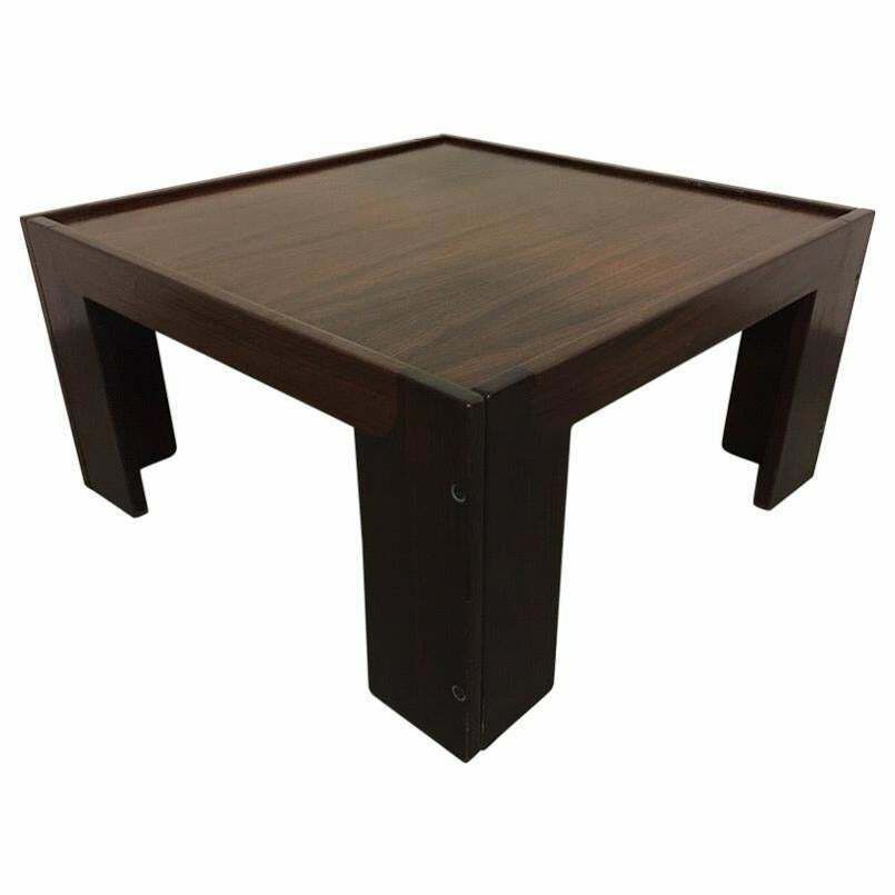 Afra & Tobia Scarpa Model 771 Rosewood Side Table Cassina, Italy, Ca. 1965