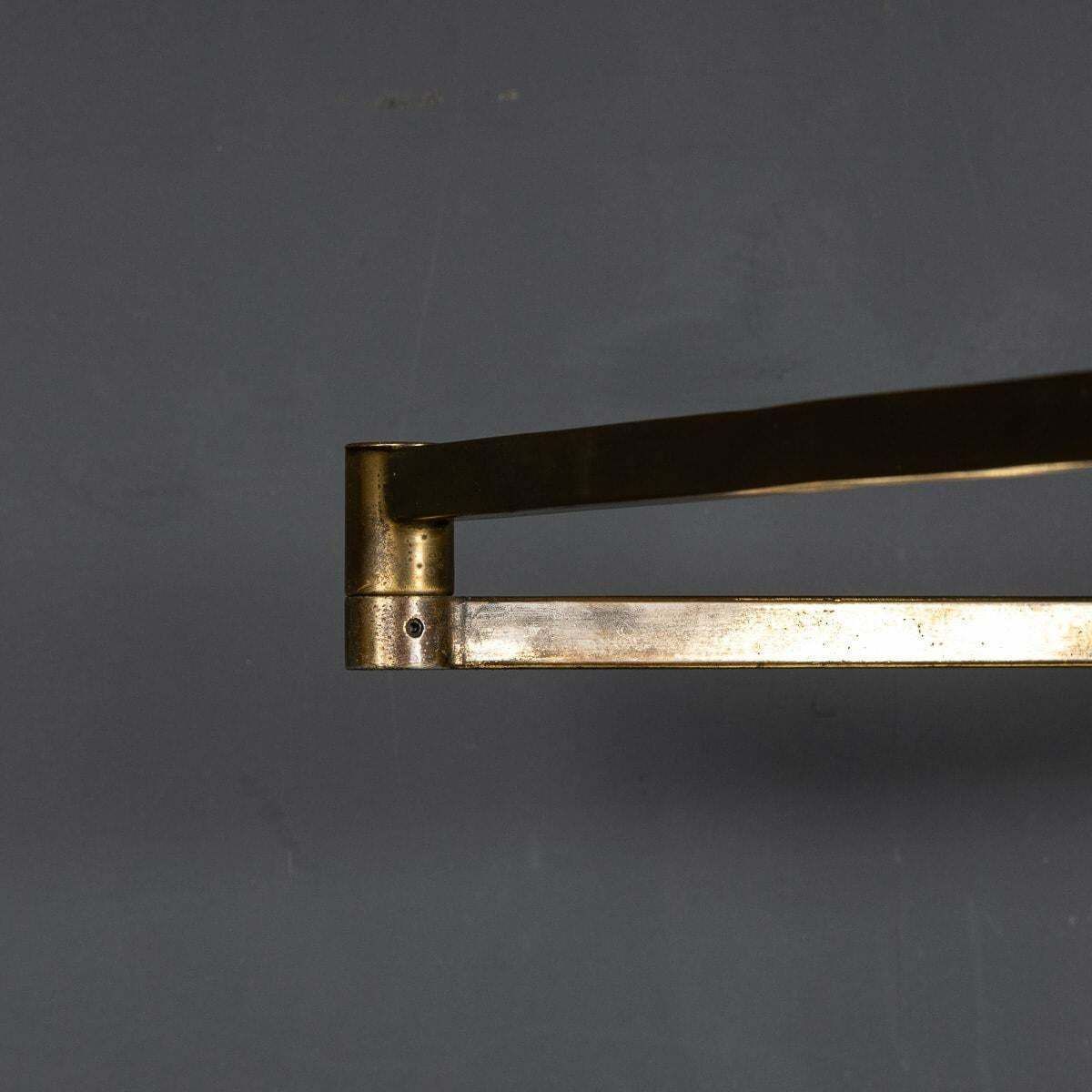 photo for sale Pair Of Italian Brass Articulated Wall Lights By Albini & Helg, C.1960
