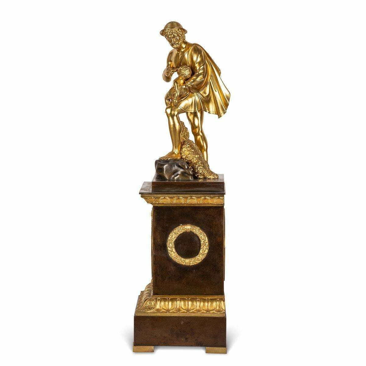 19th Century French Empire Style Bronze Mantel Clock, C.1870 photo furniture